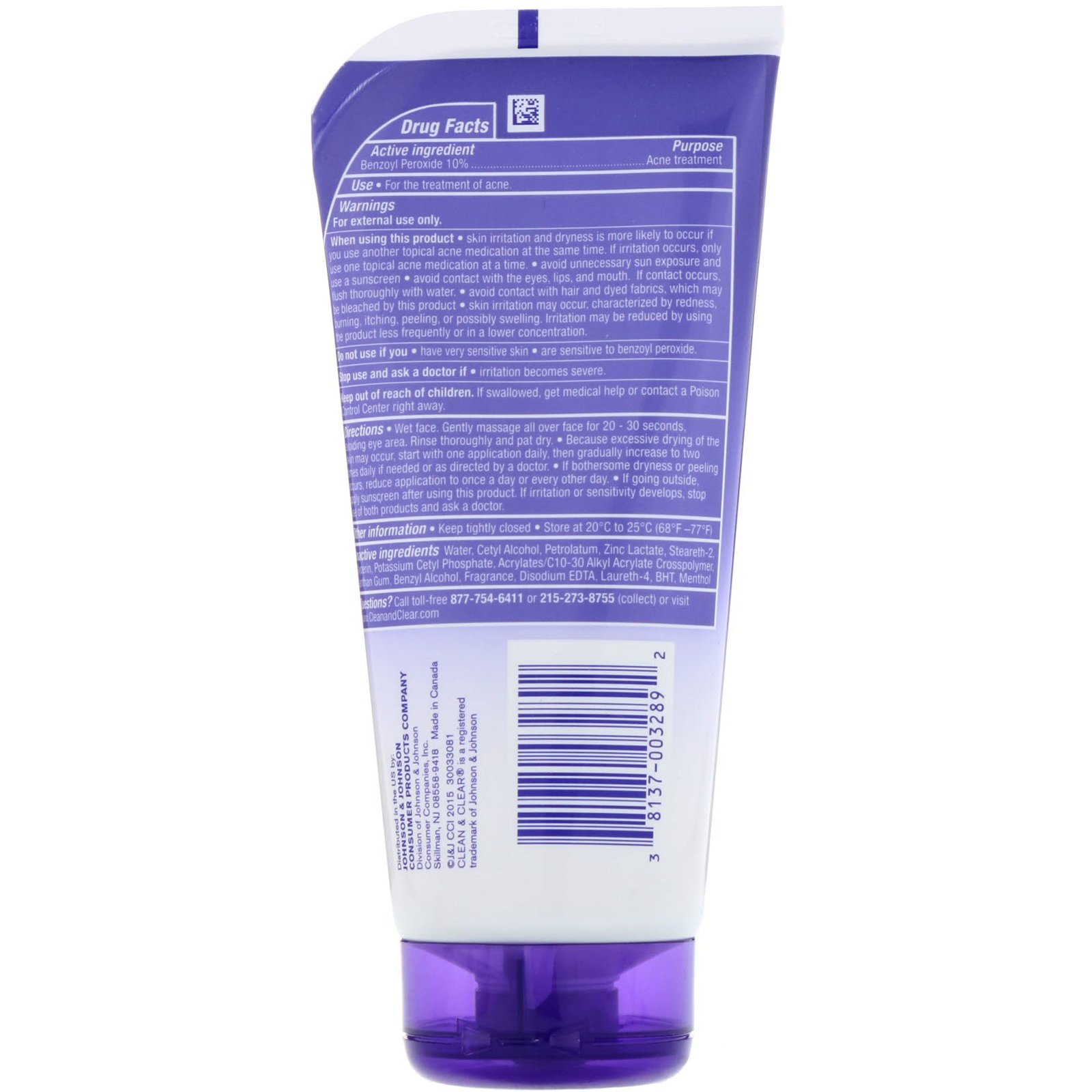 Comprar Clean & Clear, Produto de Limpeza Para Controle Contínuo da Acne, Fórmula Diária, 5 oz (142 g) - Imagem 2
