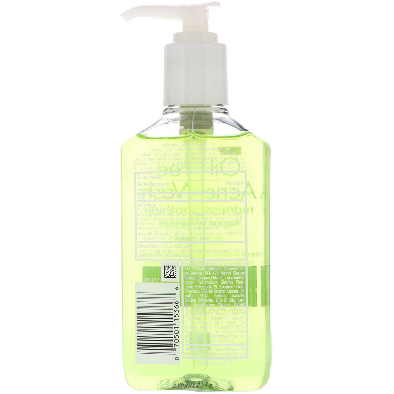 Comprar Neutrogena, Limpeza Facial Antiacne Sem Óleo, Alivia a Vermelhidão, 6 fl oz (177 ml) - Imagem 2