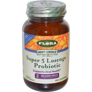 Comprar Flora, Udo's Choice, Super 5 Lozenge Probiotic, 2 Billion Cells, 60 Lozenges