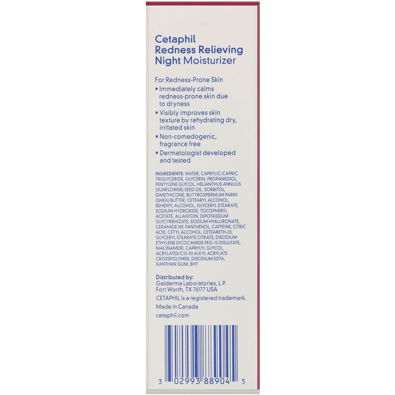 Comprar Cetaphil, Redness Relieving, Night Moisturizer, 1.7 oz (50 g) - Imagem 3