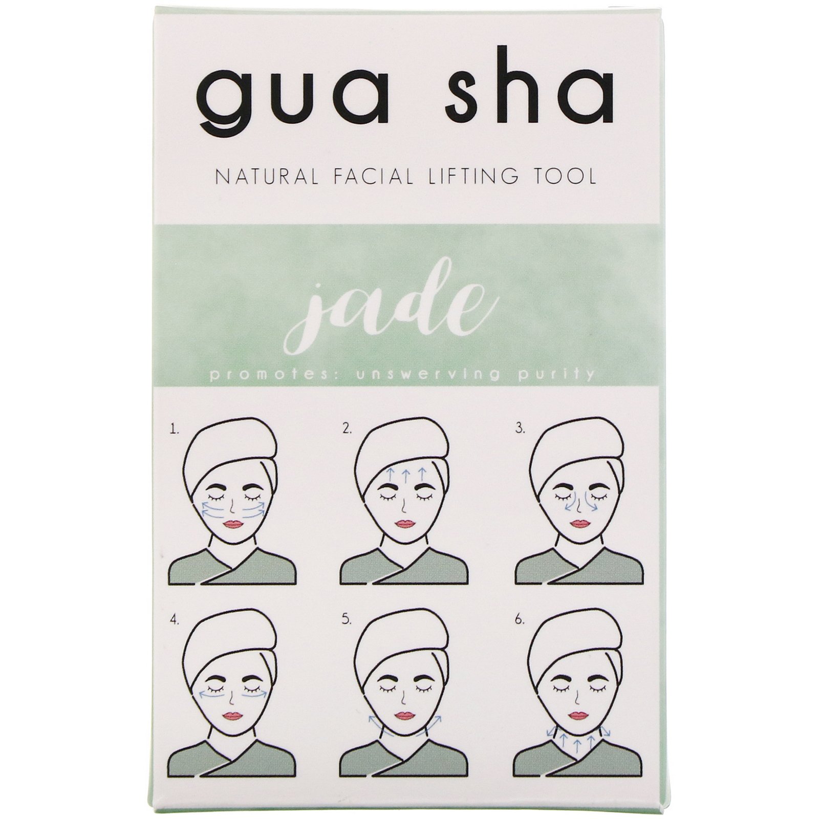Comprar Honey Belle, Gua Sha de Jade, Espátula para Lifting Facial Natural, Jade, 1 Espátula - Imagem 2