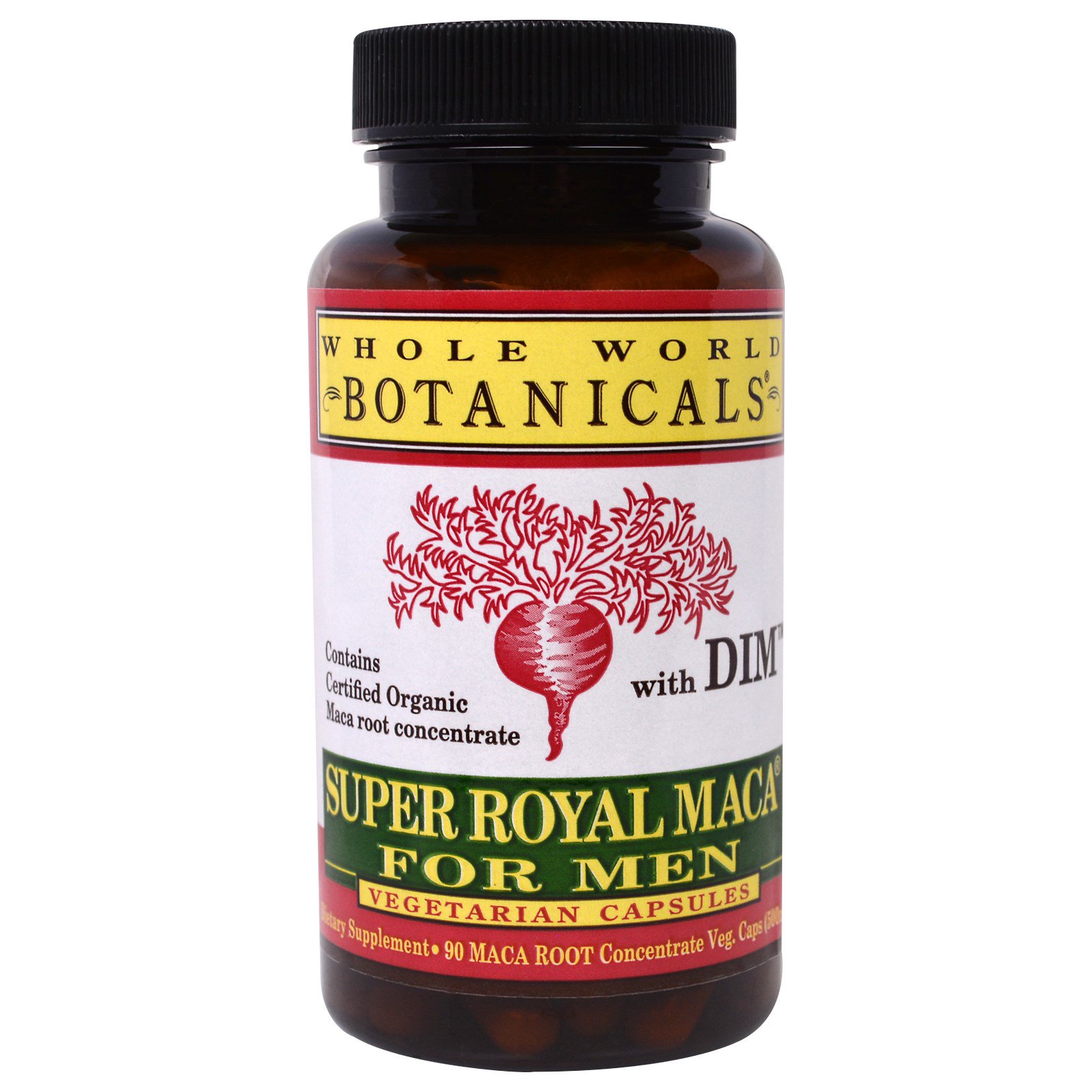 Comprar Whole World Botanicals, Maca Super Royal para Homens, 500 mg, 90 Cápsulas Vegetais