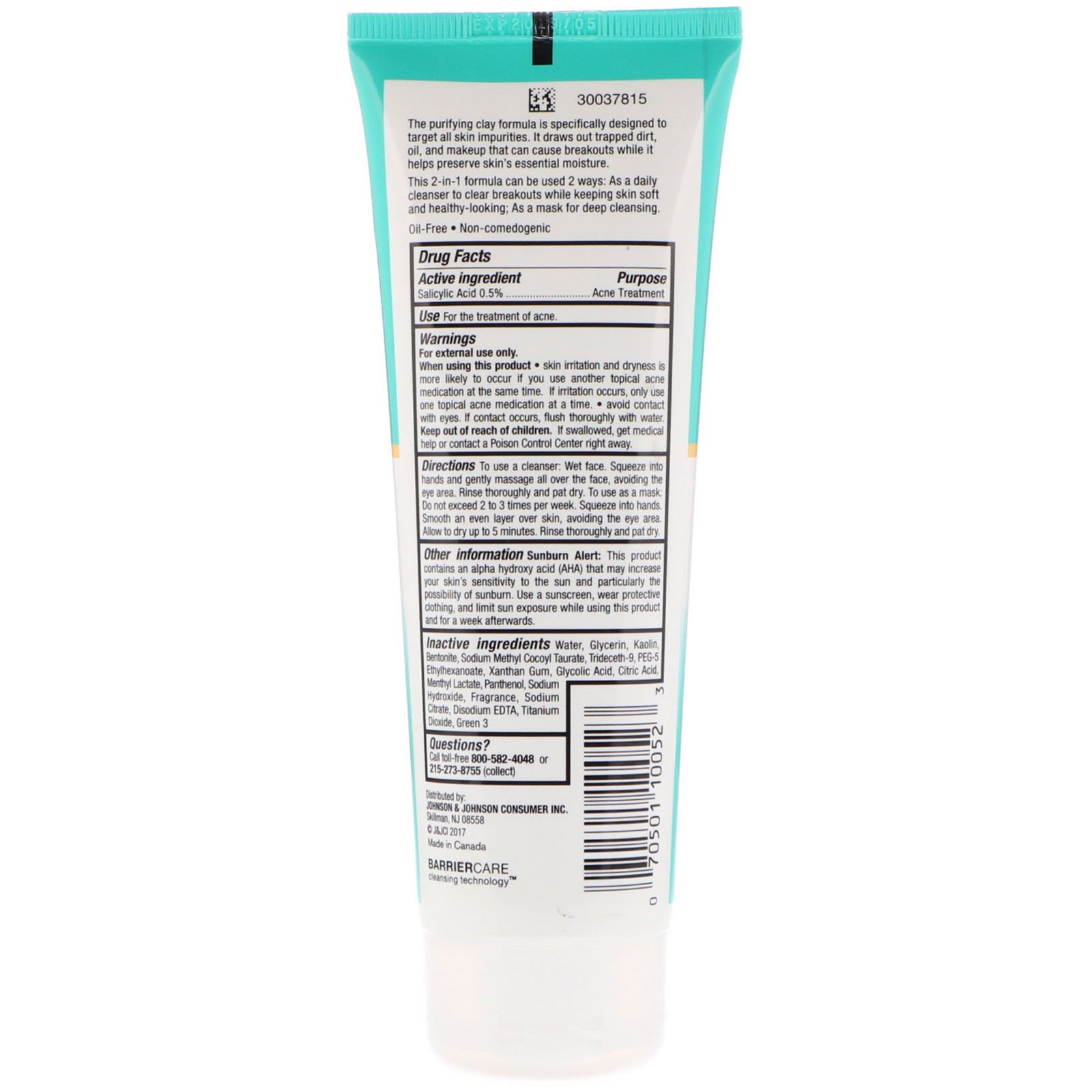 Comprar Neutrogena, Limpeza Profunda, Purificador, Máscara/Limpador de Argila, 4,2 oz (119 g) - Imagem 2