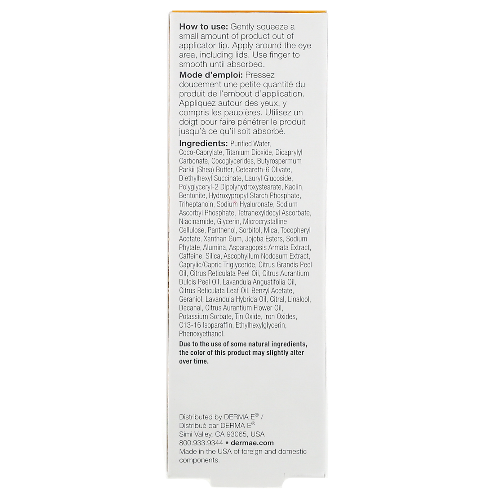 Comprar Derma E, Vitamin C, No Dark Circles Perfecting Eye Cream, 0.5 oz (14 g) - Imagem 3