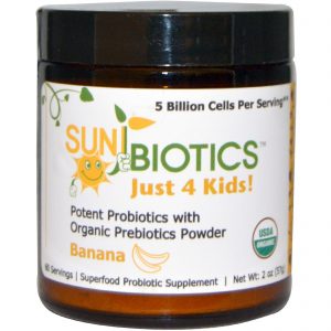 Comprar Sunbiotics, Apenas para Crianças! Probióticos Potentes com Pó de Prebióticos Orgânicos, Banana, 2 oz (57 g)