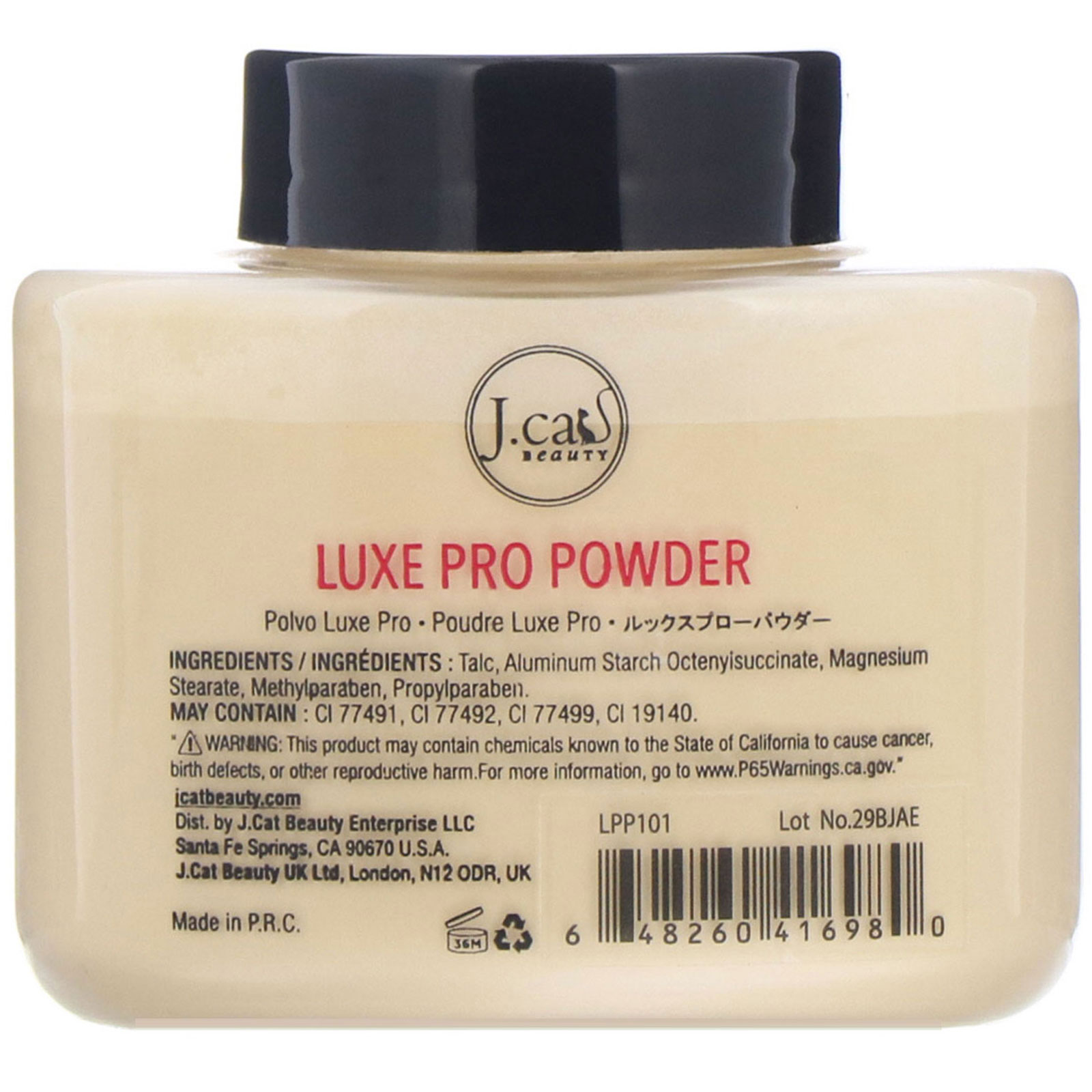 Comprar J.Cat Beauty, Pó profissional de luxo, LPP101 Banana, 42 g - Imagem 2