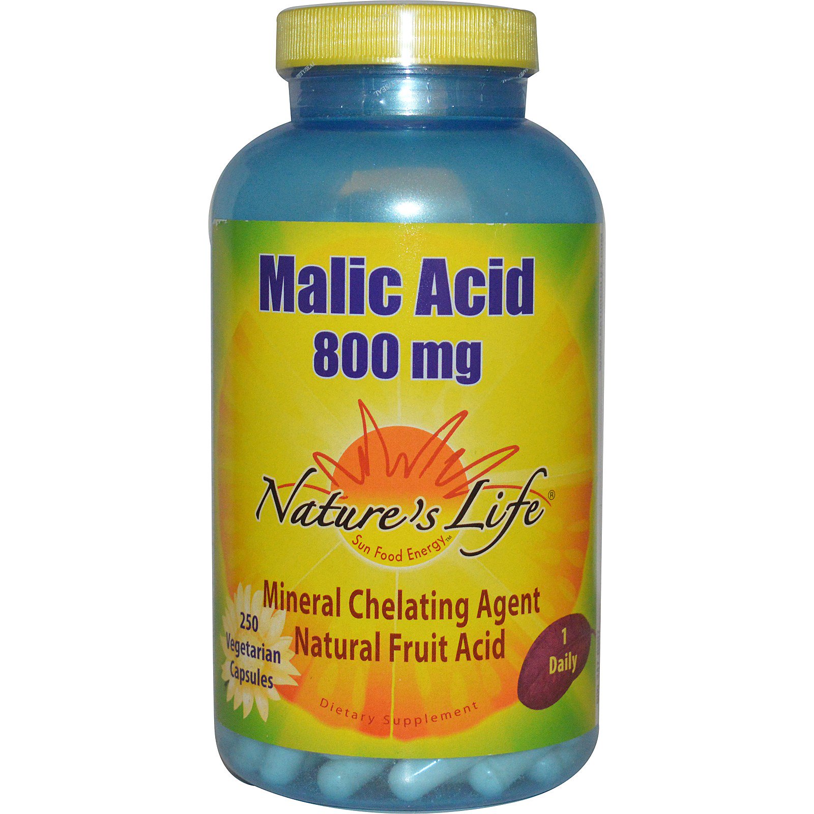 Comprar Nature's Life, Ácido Málico, 800 mg, 250 Cápsulas Vegetais