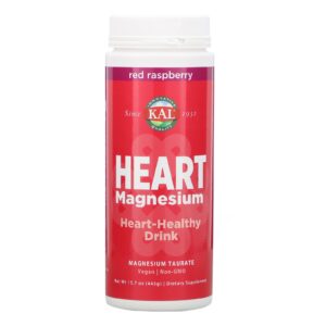Comprar KAL, Heart Magnesium, Bebida para a Saúde do Coração, Framboesa Vermelha, 445 g (15,7 oz)