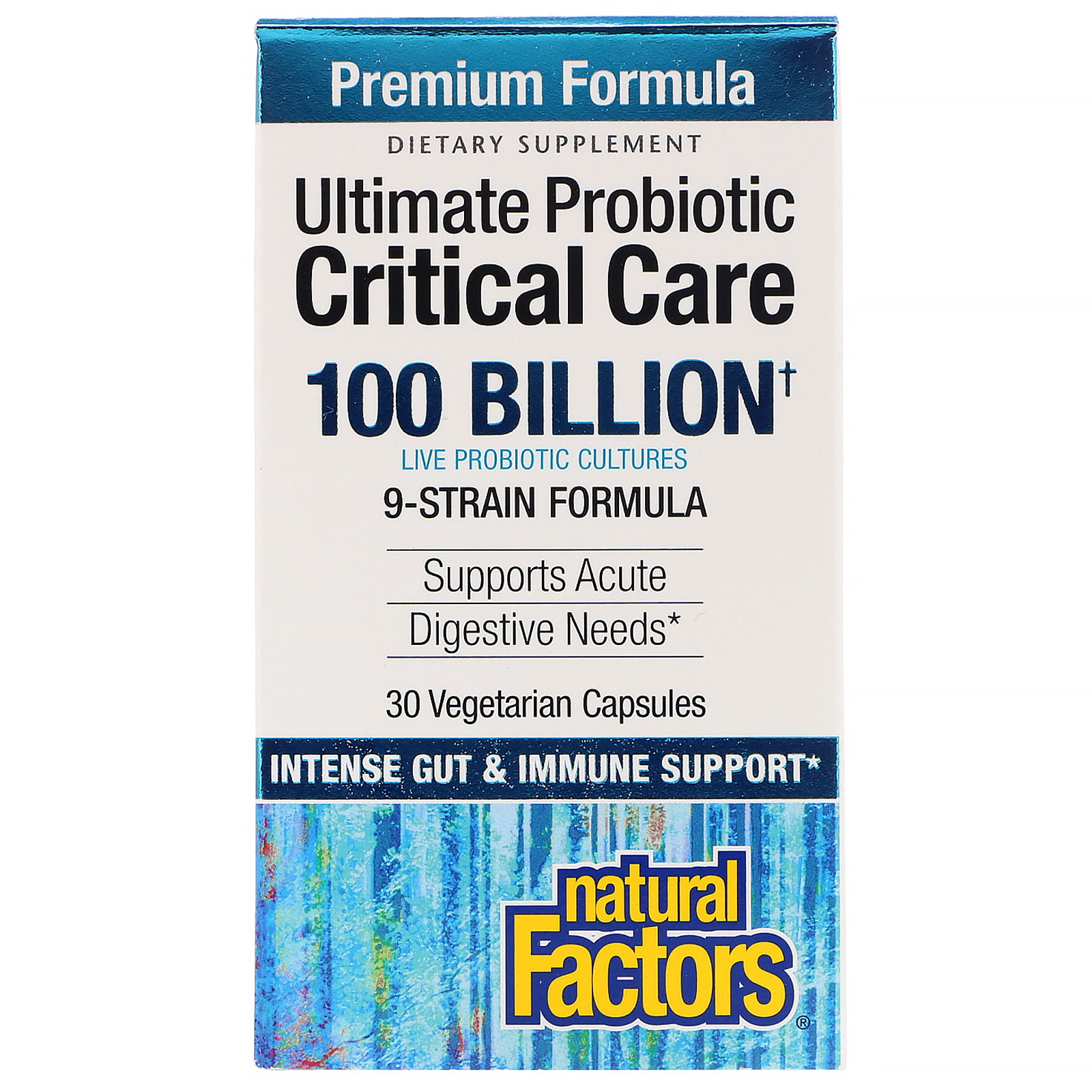 Comprar Natural Factors, Ultimate Probiotic, Critical Care, 100 Billion CFU, 30 Vegetarian Capsules