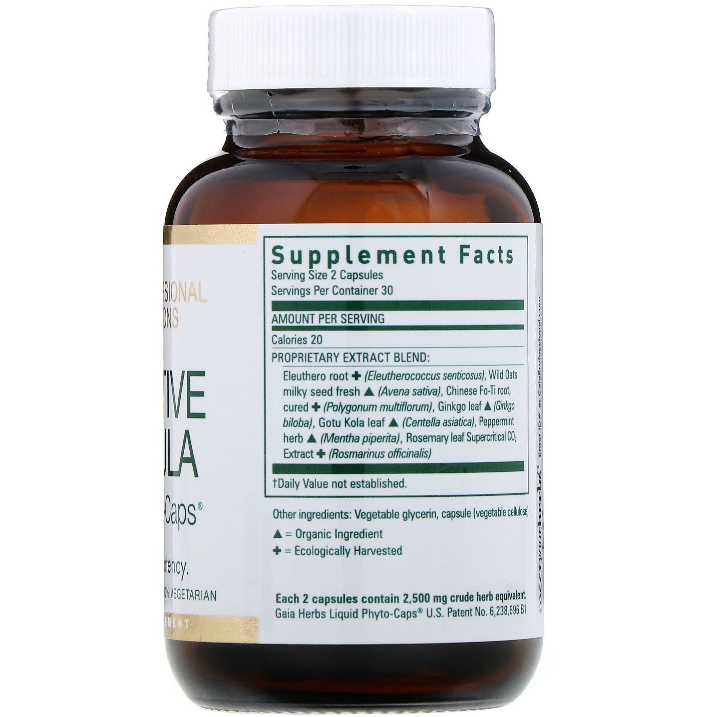 Comprar Gaia Herbs Professional Solutions, Fórmula Cognitiva, 60 Cápsulas (Líquido) - Imagem 2