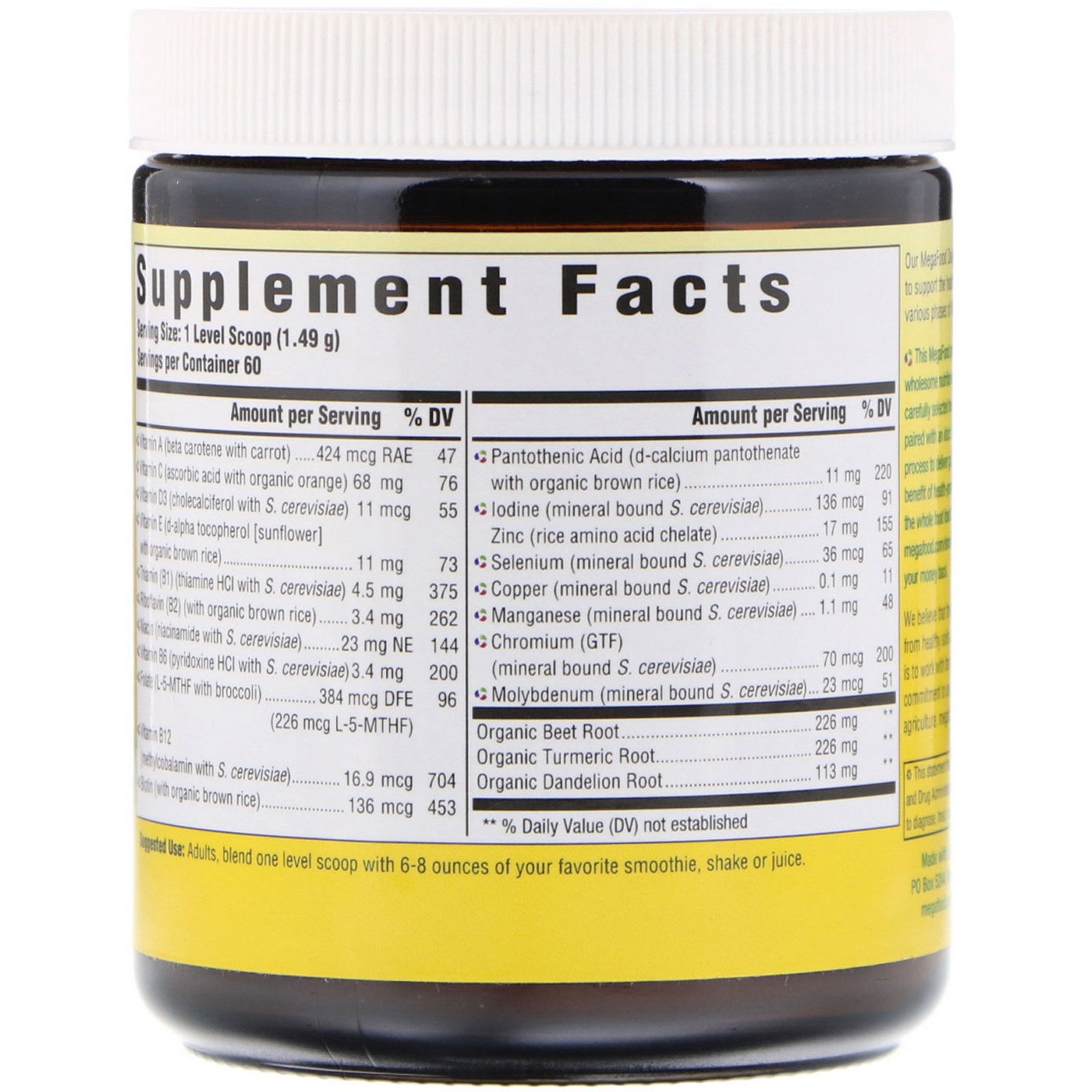 Comprar MegaFood, Multivitamínico Diário em Pó para Homens, 89,4 g (3,15 oz) - Imagem 2