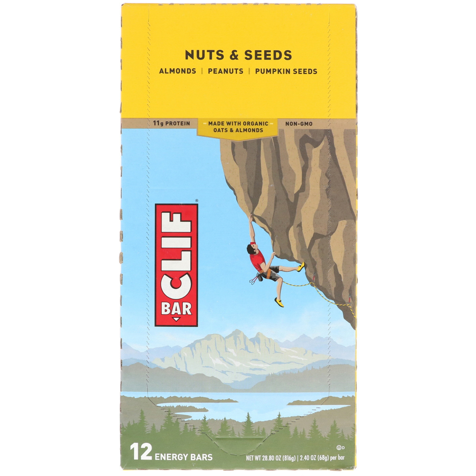 Comprar Clif Bar, Energy Bar, Nuts & Seeds, 12 Bars, 2.40 oz (68 g) Each - Imagem 2