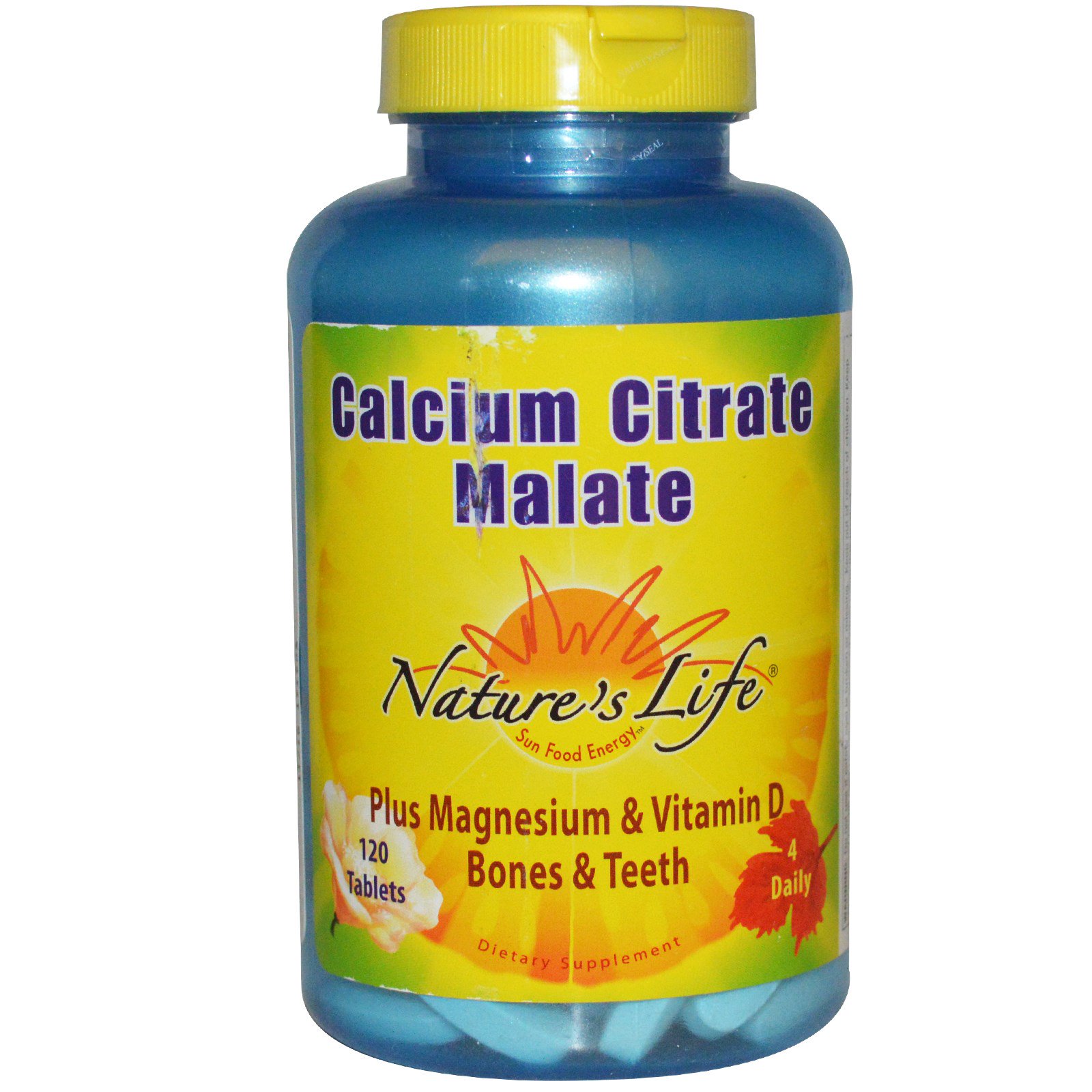 Comprar Nature's Life, Malato de Citrato de Cálcio, 120 Comprimidos