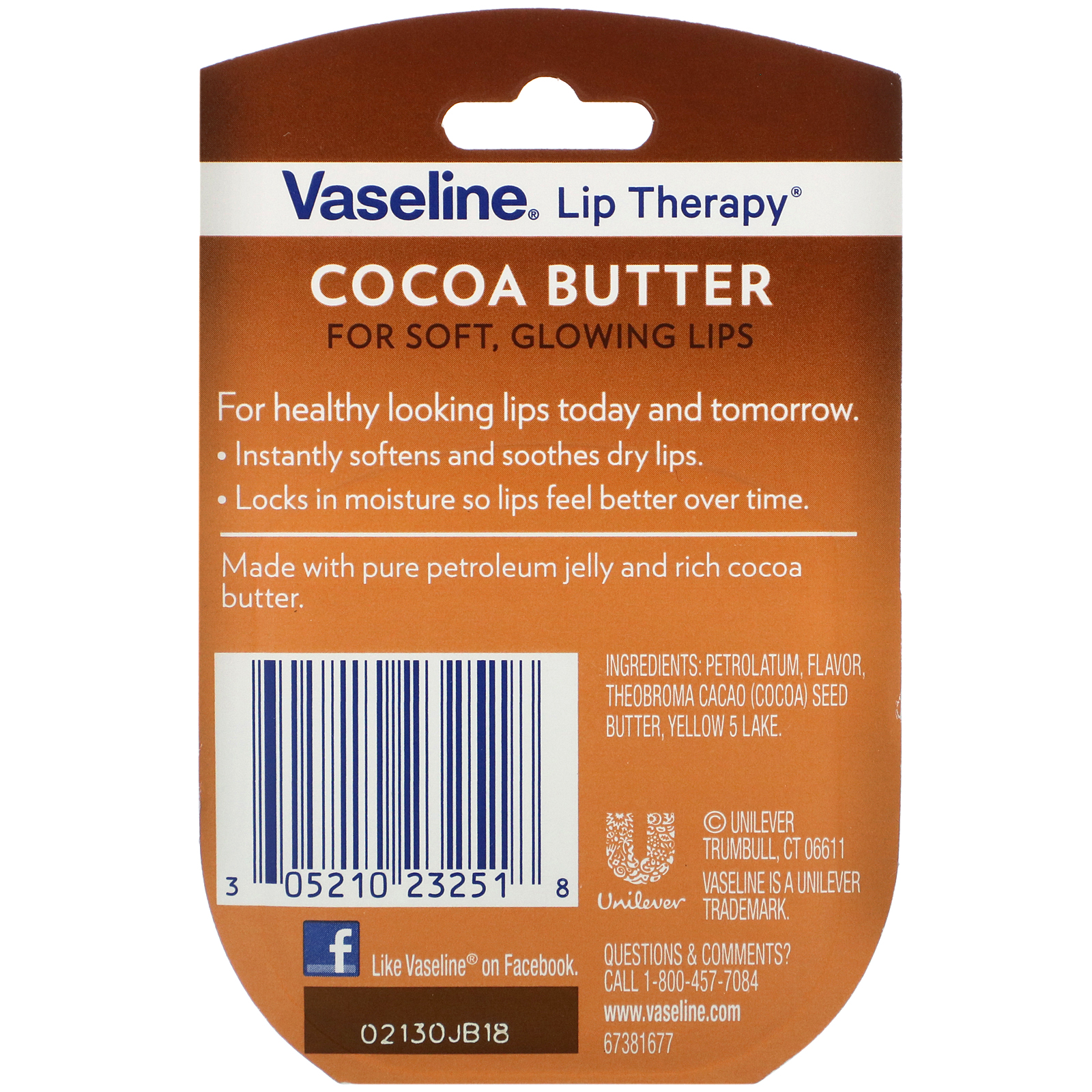 Comprar Vaseline, Lip Therapy, Cocoa Butter, 0.25 oz (7 g) - Imagem 3