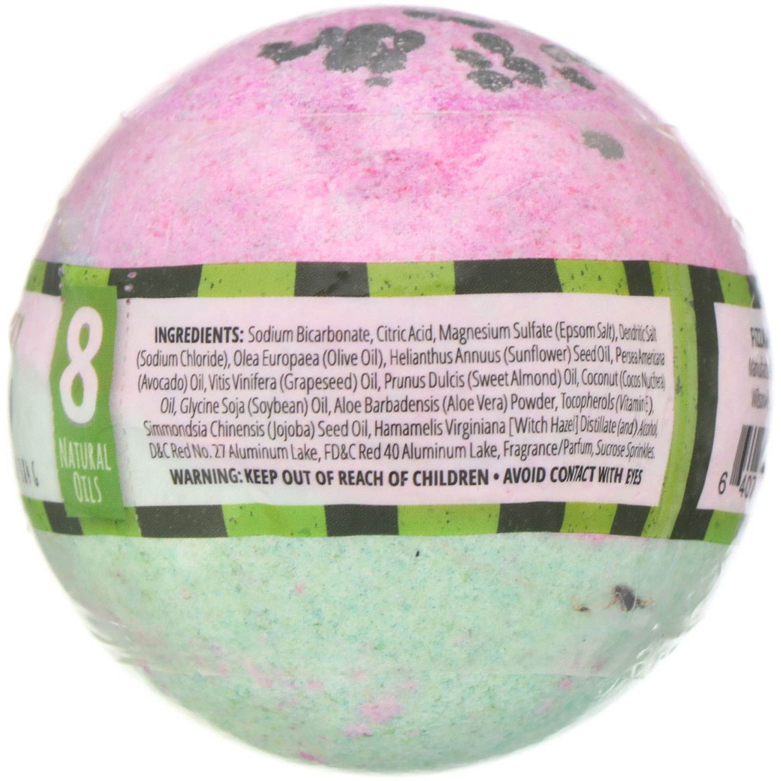 Comprar Fizz & Bubble, Esfera efervescente artesanal, Watermelon, 6,5 oz (184 g) - Imagem 2