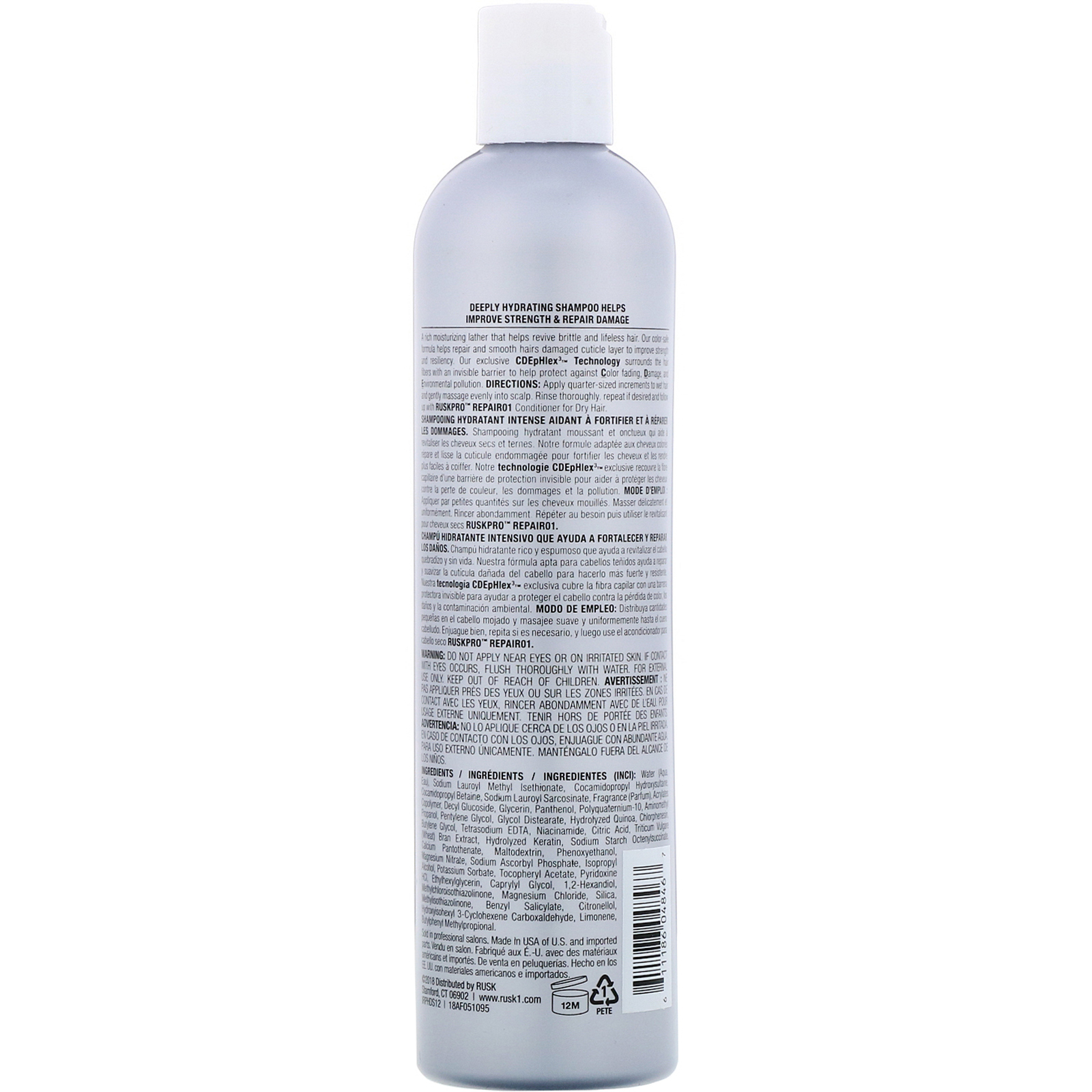 Comprar Rusk, Pro, Hydrate 01, shampoo, para cabelos secos, 355 ml - Imagem 2