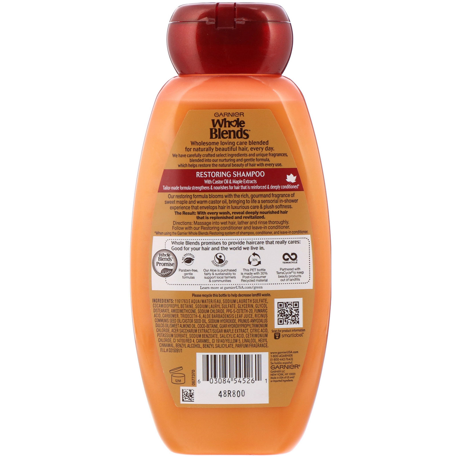 Comprar Garnier, Whole Blends, Shampoo restaurador, Maple Remedy, 370 ml - Imagem 2