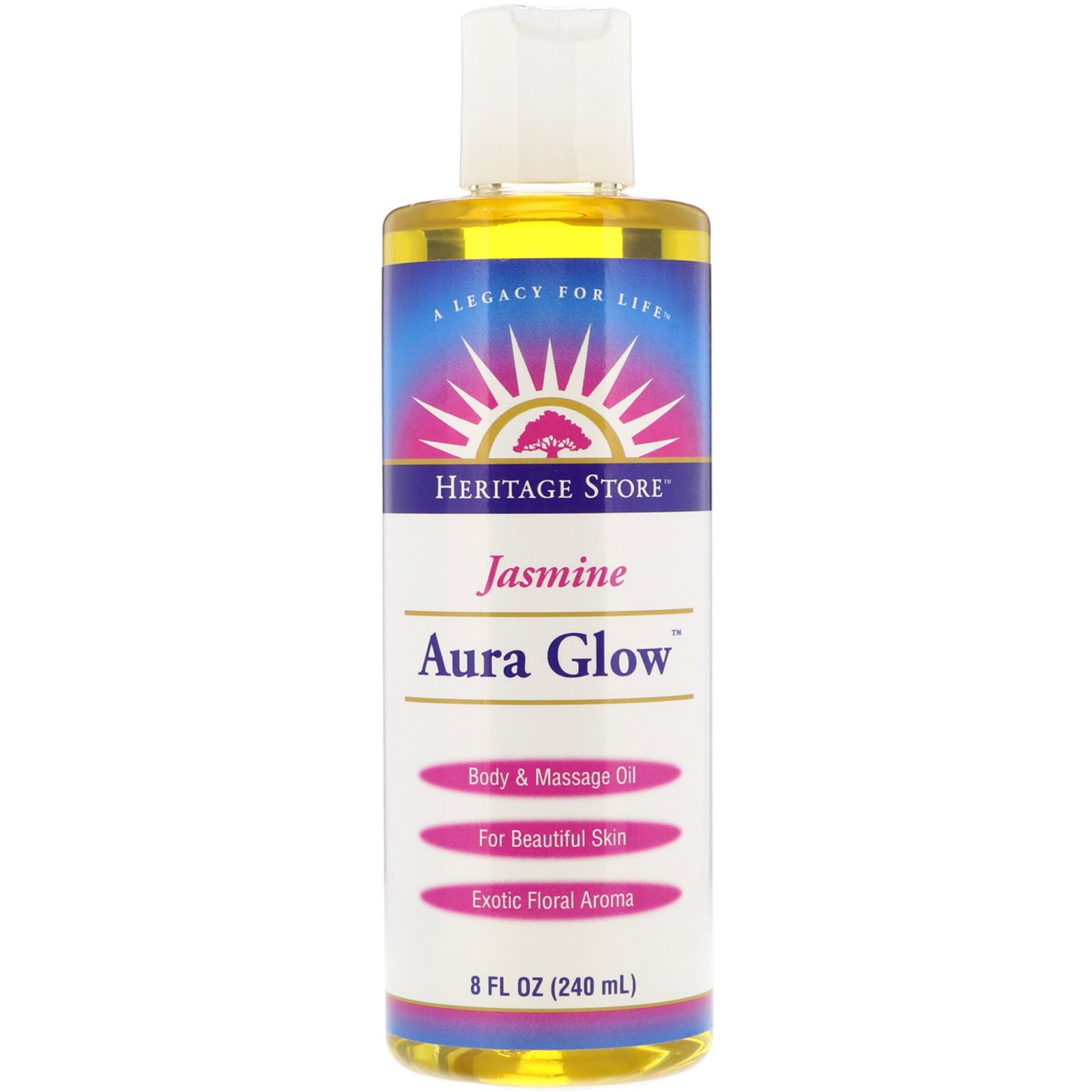 Comprar Heritage Store, Aura Glow, Jasmim, 8 fl oz (240 ml)