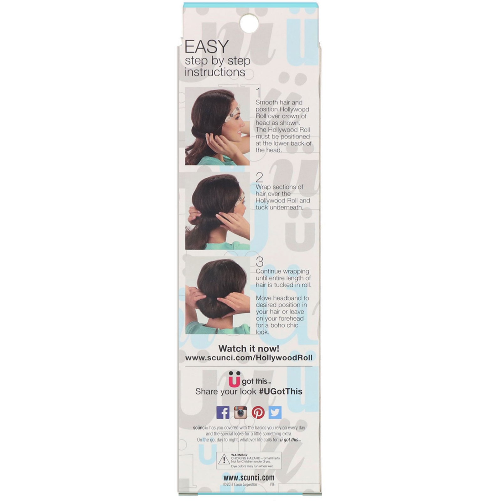 Comprar Scunci, Tiara Hollywood Roll para penteado, 1 peça - Imagem 2