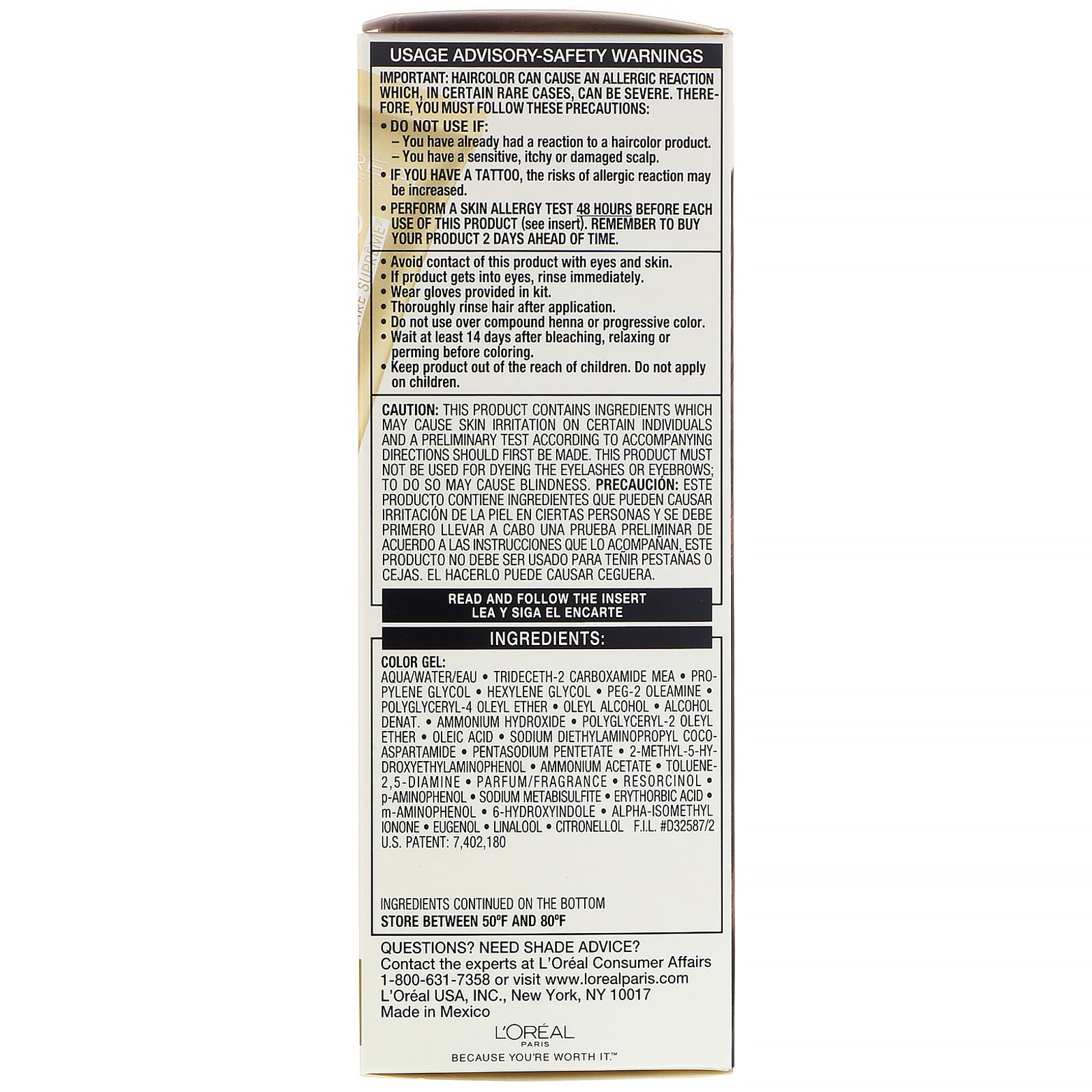 Comprar L'Oreal, Superior Preference, Sistema Fade-Defying Color + Shine, Warm, Dark Mahogany Brown 4M, 1 Aplicação - Imagem 2