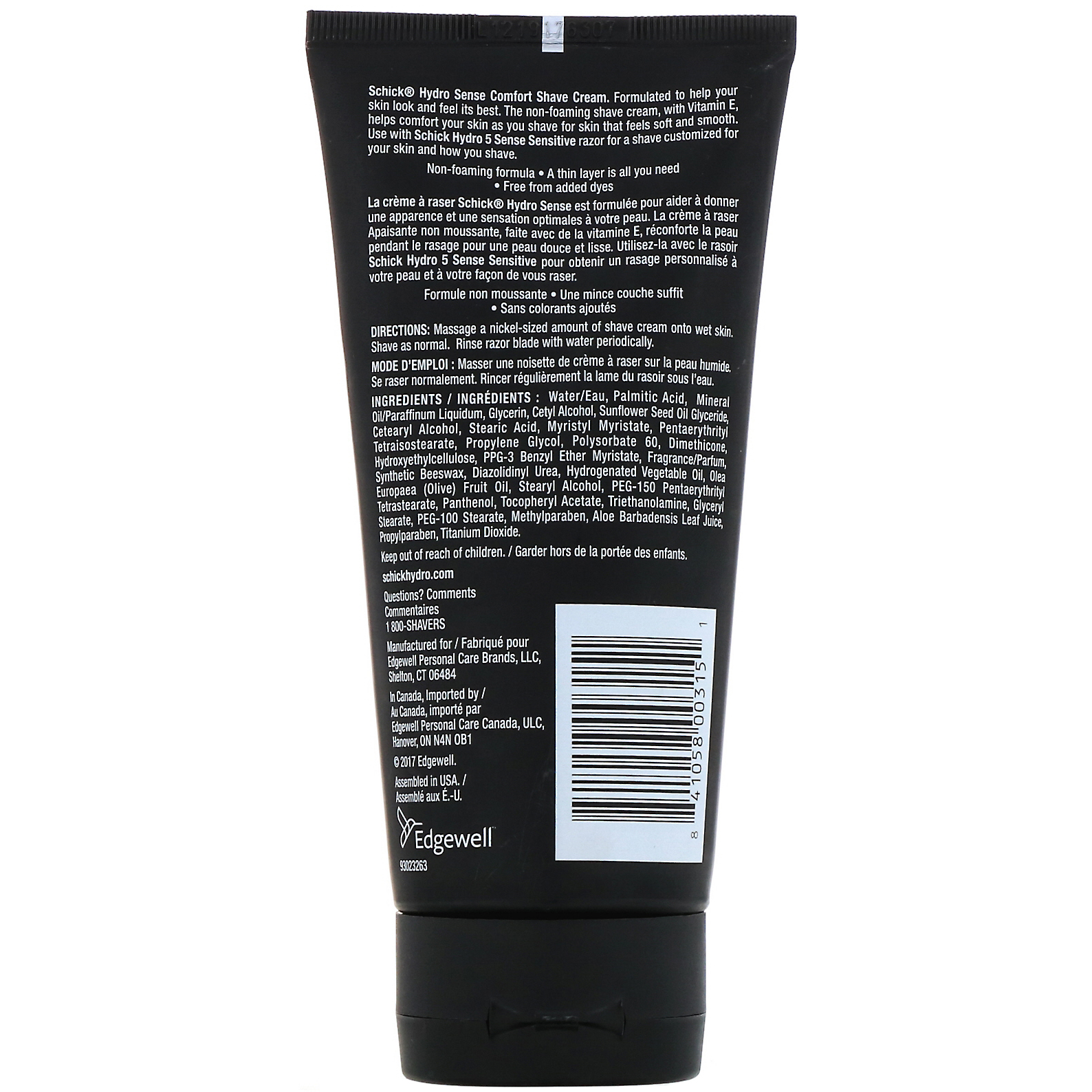 Comprar Schick, Hydro Sense, Shave Cream, Comfort, With Vitamin E, 6 fl oz (177 ml) - Imagem 2