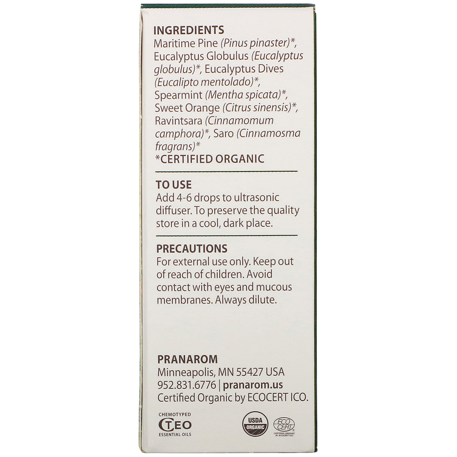 Comprar Pranarom, Essential Oil, Diffusion Blend, Strength, .17 fl oz (5 ml) - Imagem 3