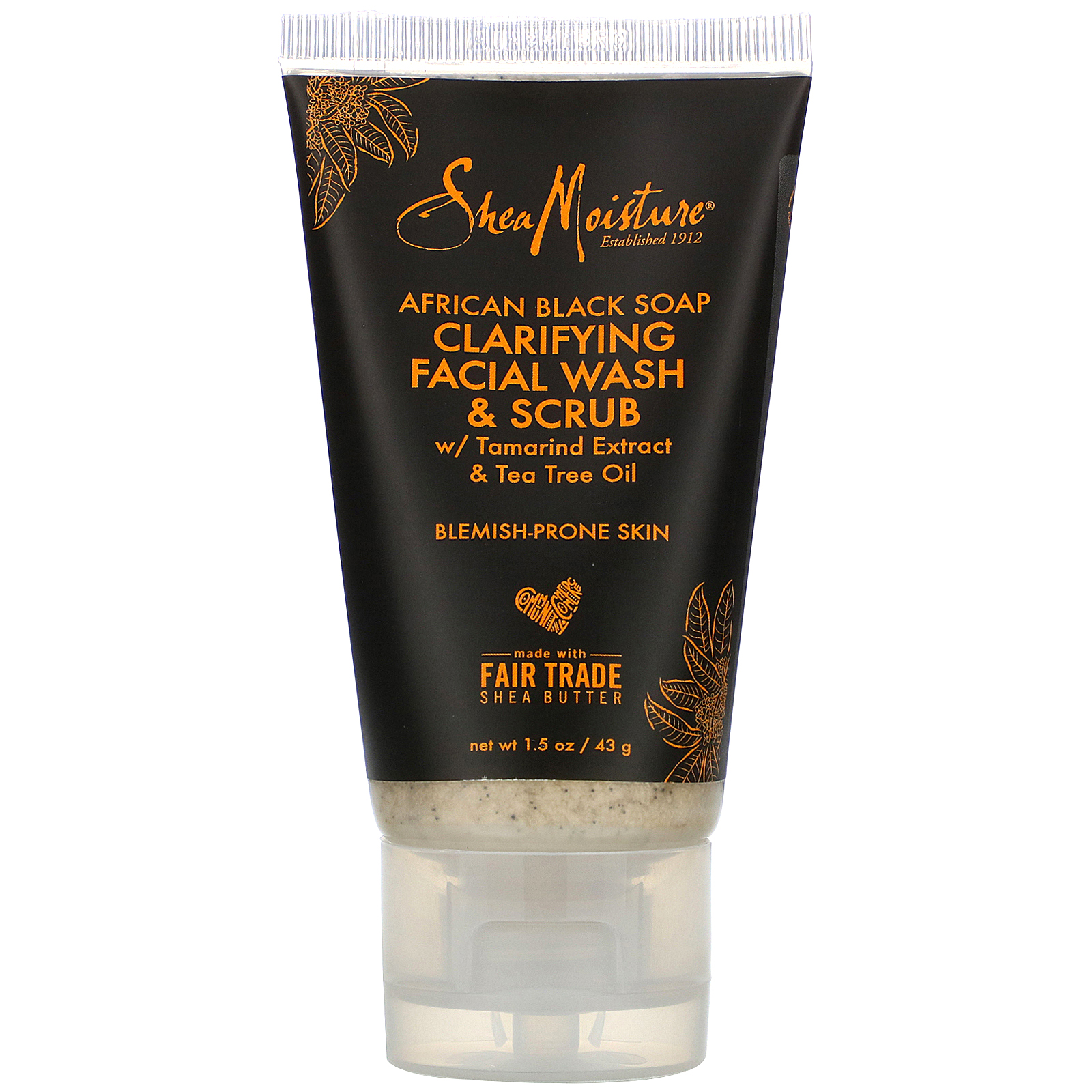 Comprar SheaMoisture, African Black Soap, Clarifying Facial Wash & Scrub, 1.5 oz (43 g)
