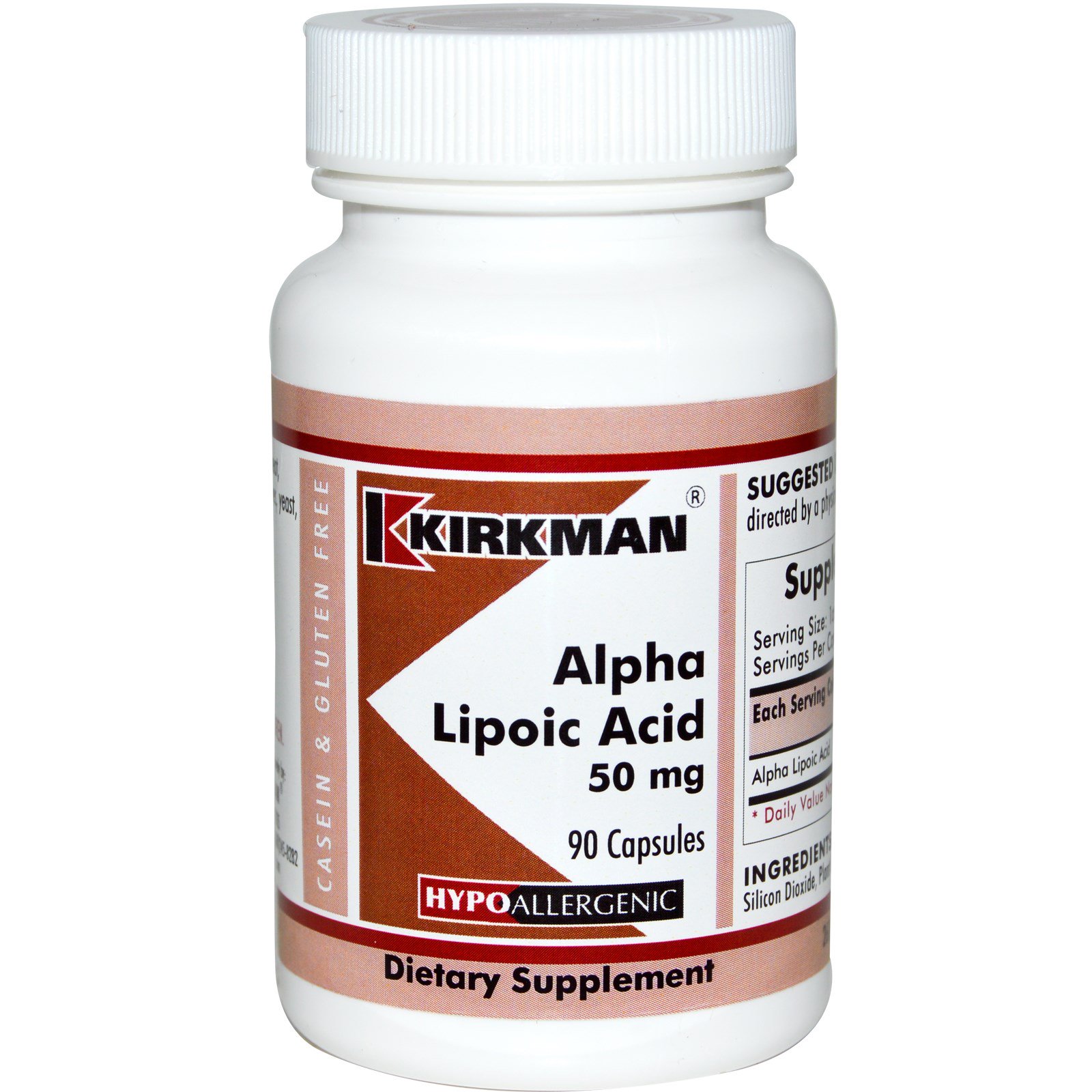 Comprar Kirkman Labs, Ácido Alfa-Lipóico, 50mg, 90 Cápsulas
