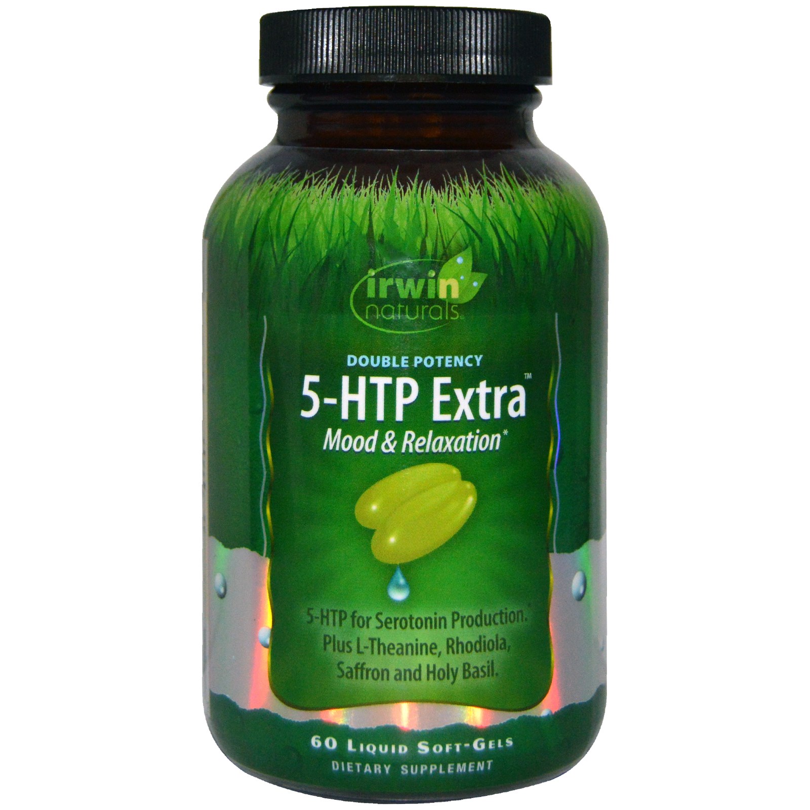 Comprar Irwin Naturals, Dupla Potência, 5-HTP Extra, 60 Cápsulas Líquidas em Gel
