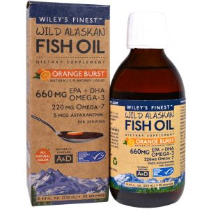 Comprar Wiley's Finest, Wild Alaskan Fish Oil, Orange Burst, 660 mg , 8.4 fl oz. (250 ml)
