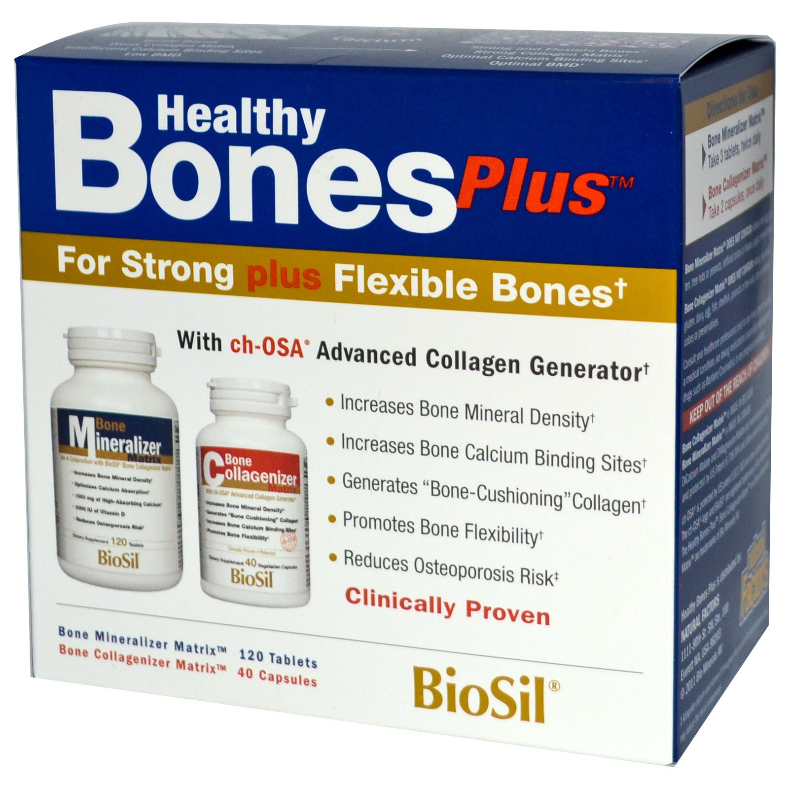 Comprar BioSil by Natural Factors, Healthy Bones Plus, Two-Part Program