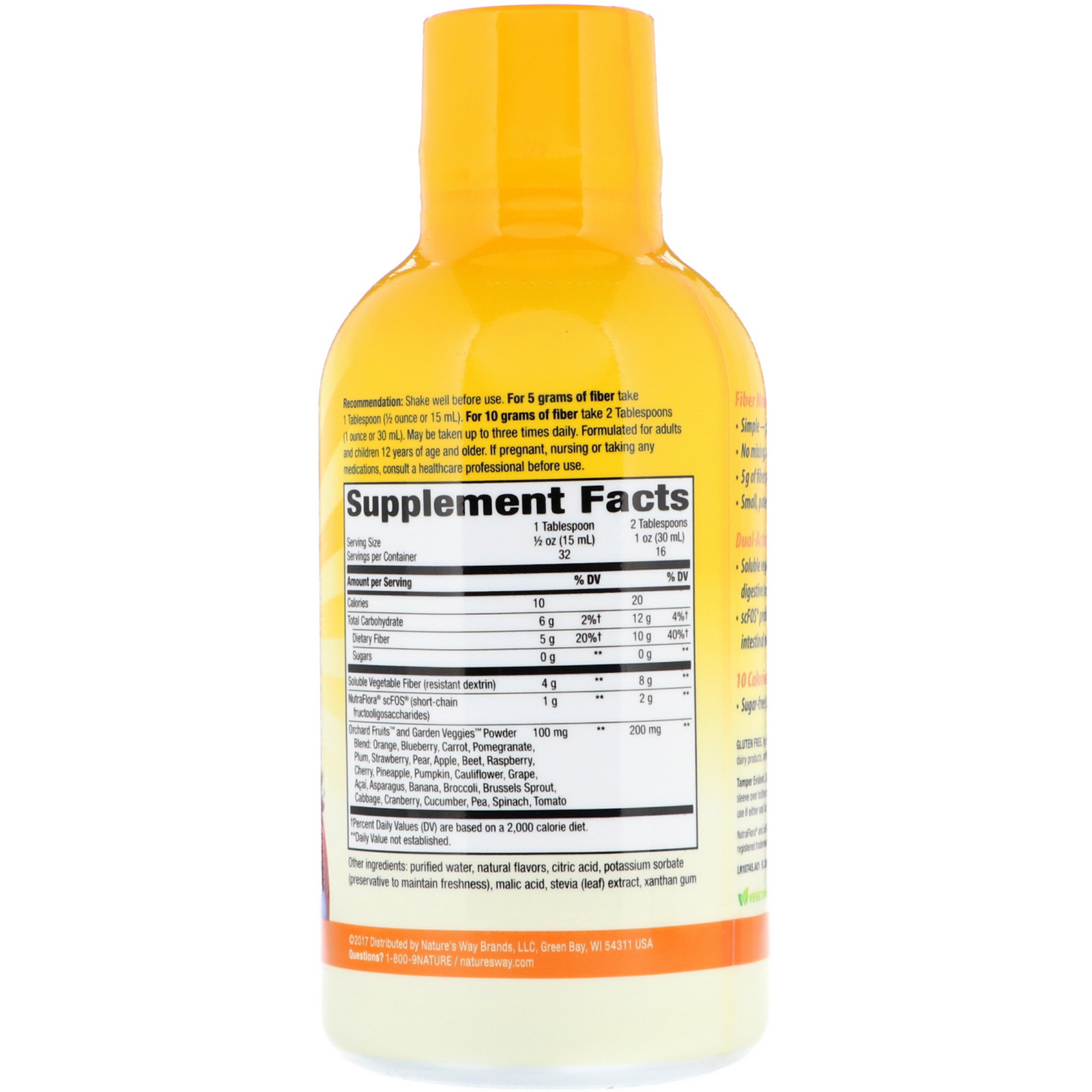 Comprar Nature's Way, Alive!, Liquid Fiber with Prebiotics, Tropical Citrus Flavored, 16 fl oz (480 ml) - Imagem 2