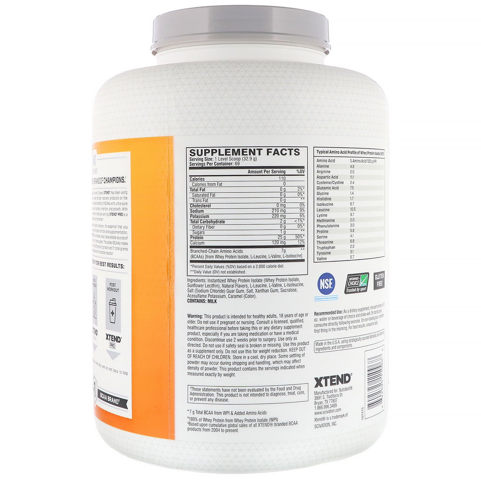 Comprar Scivation, Xtend Pro, Isolado de Whey, Shake de Caramelo Salgado, 2,27 kg (5 lb) - Imagem 2