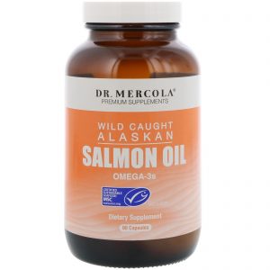 Comprar Dr. Mercola, Óleo de Salmão de Pesca Selvagem, 90 cápsulas