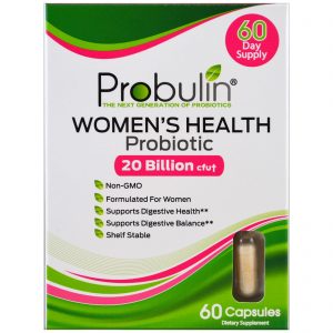 Comprar Probulin, Women's Health, Probiotic, 20 Billion CFU, 60 Capsules