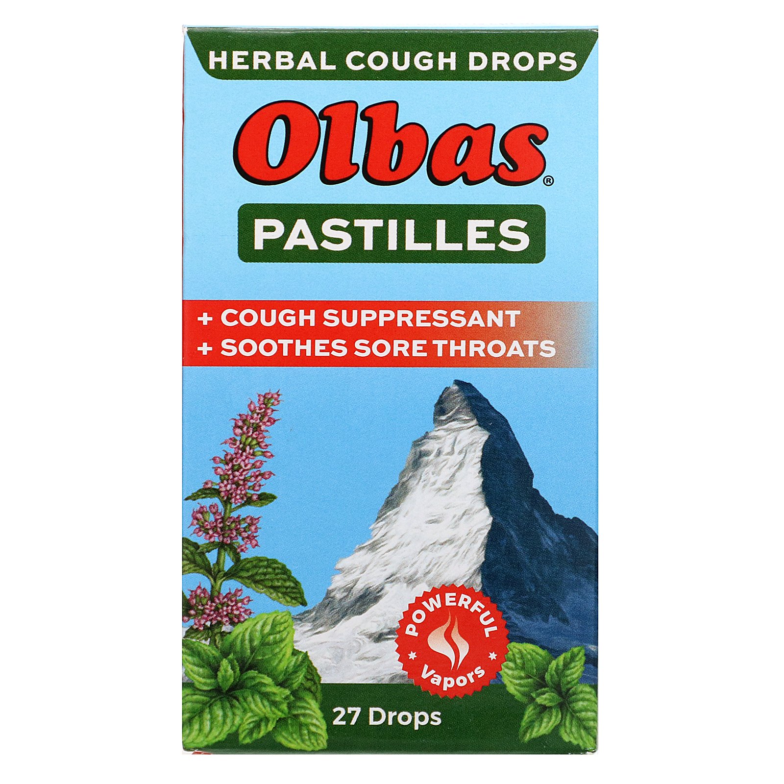 Comprar Olbas Therapeutic, Pastilhas, Pastilhas para Tosse de Ervas, Força Máxima, Mentol, 27 Gotas