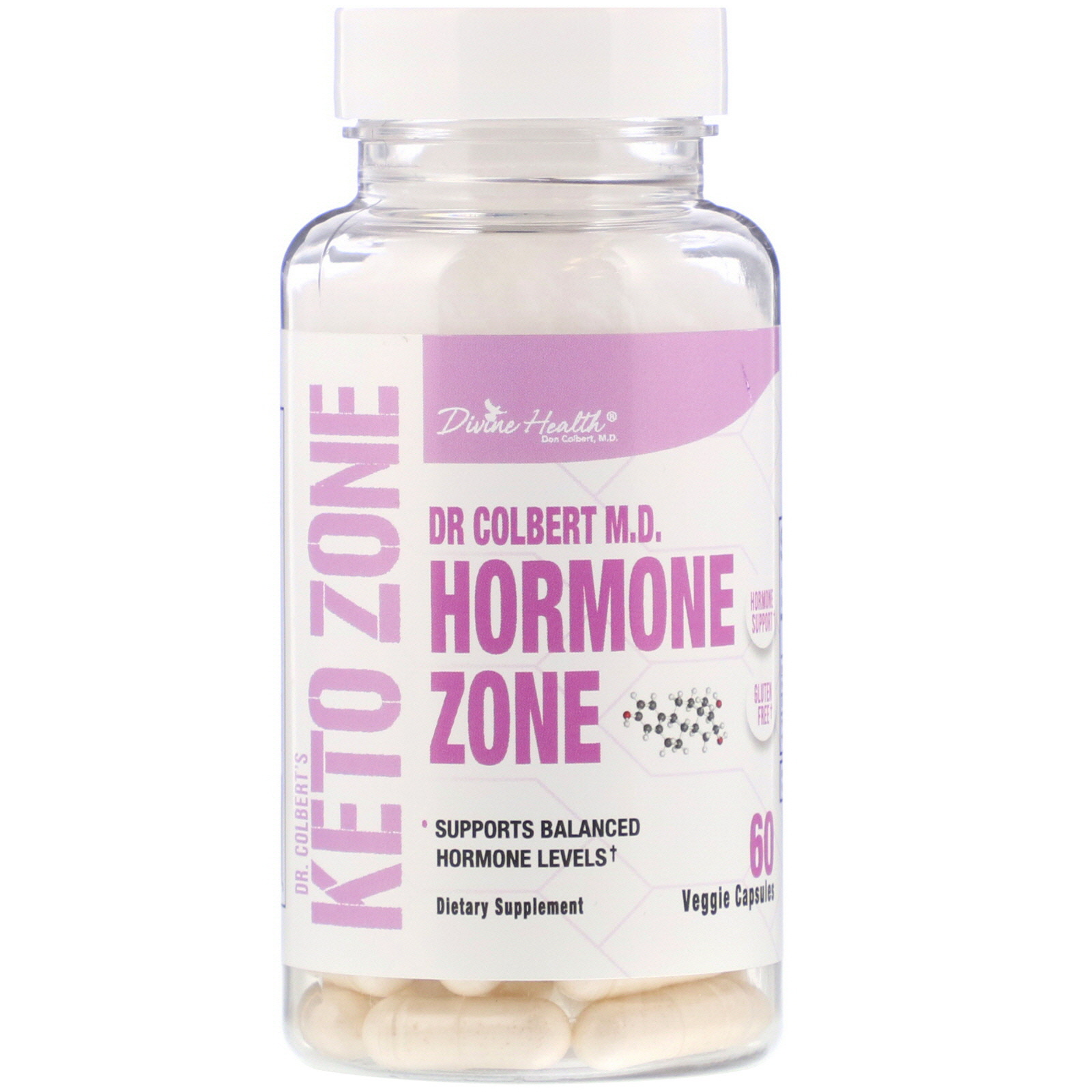 Comprar Divine Health, Dr. Colbert's Keto Zone, Hormone Zone, 60 Veggie Capsules