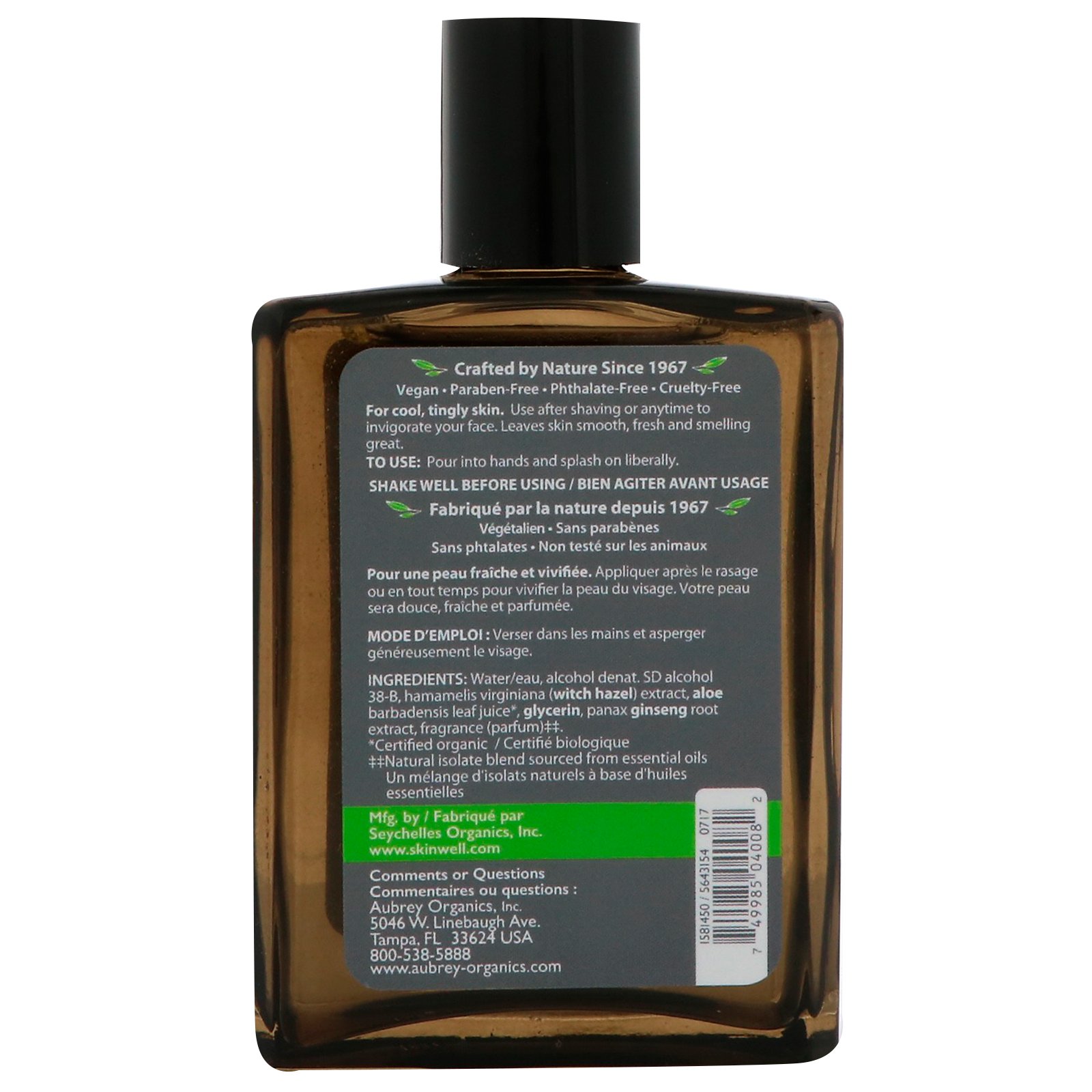Comprar Aubrey Organics, Men's Stock, Pós-barba North Woods, Pinho Clássico, frasco de 4 oz (118 ml) - Imagem 2