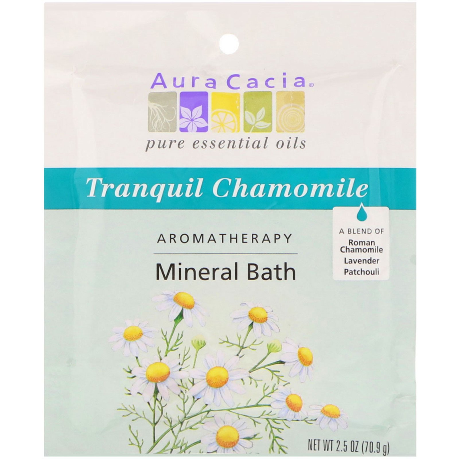 Comprar Aura Cacia, Banho Mineral de Aromaterapia, Camomila Tranquila, 2.5 oz (70,9 g)