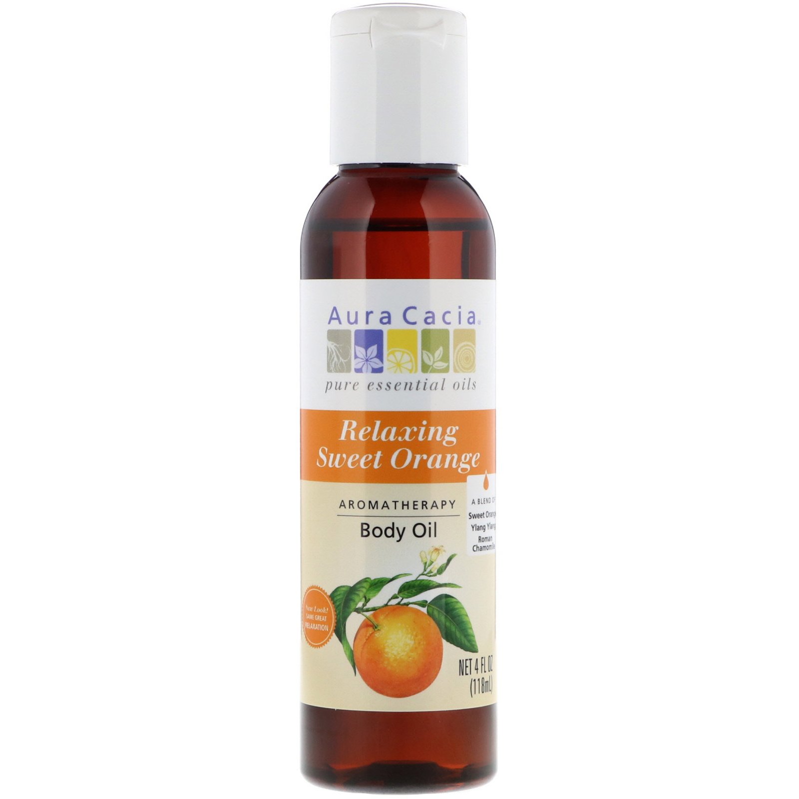 Comprar Aura Cacia, Óleo Corporal de Aromaterapia, Laranja Doce Relaxante, 4 fl oz (118 ml)