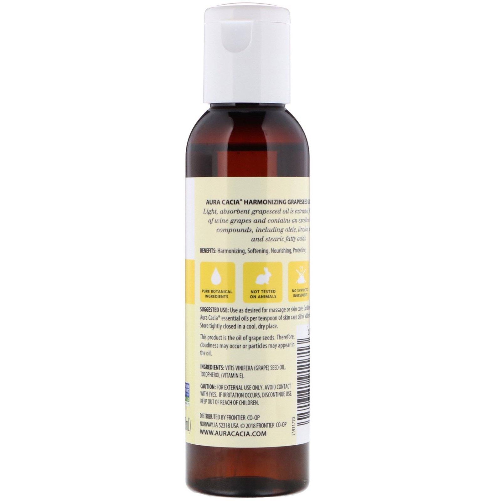 Comprar Aura Cacia, Skin Care Oil, Harmonizing Grapeseed, 4 fl oz (118 ml) - Imagem 2