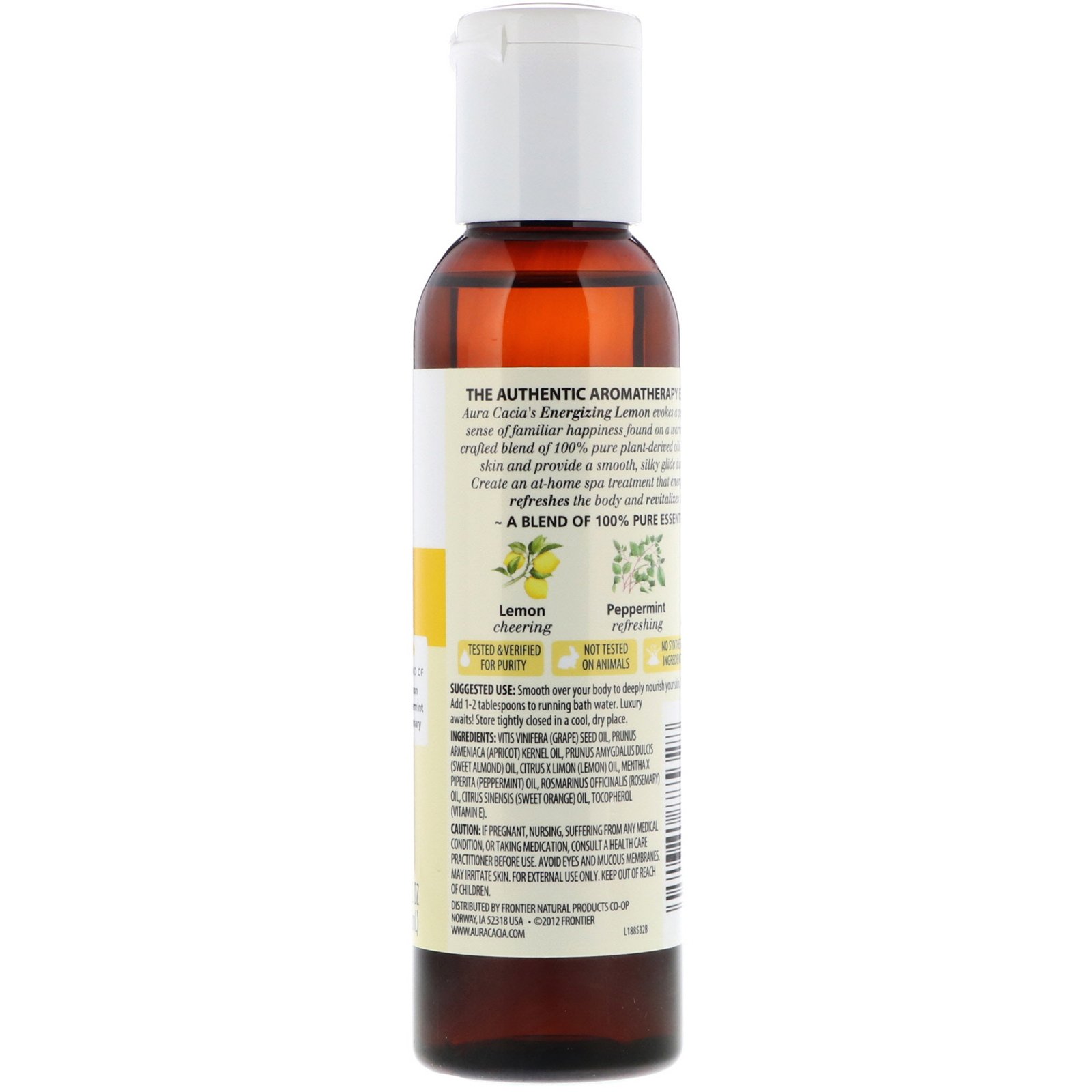 Comprar Aura Cacia, Óleo Corporal de Aromaterapia, Limão Energizante, 4 fl oz (118 ml) - Imagem 2
