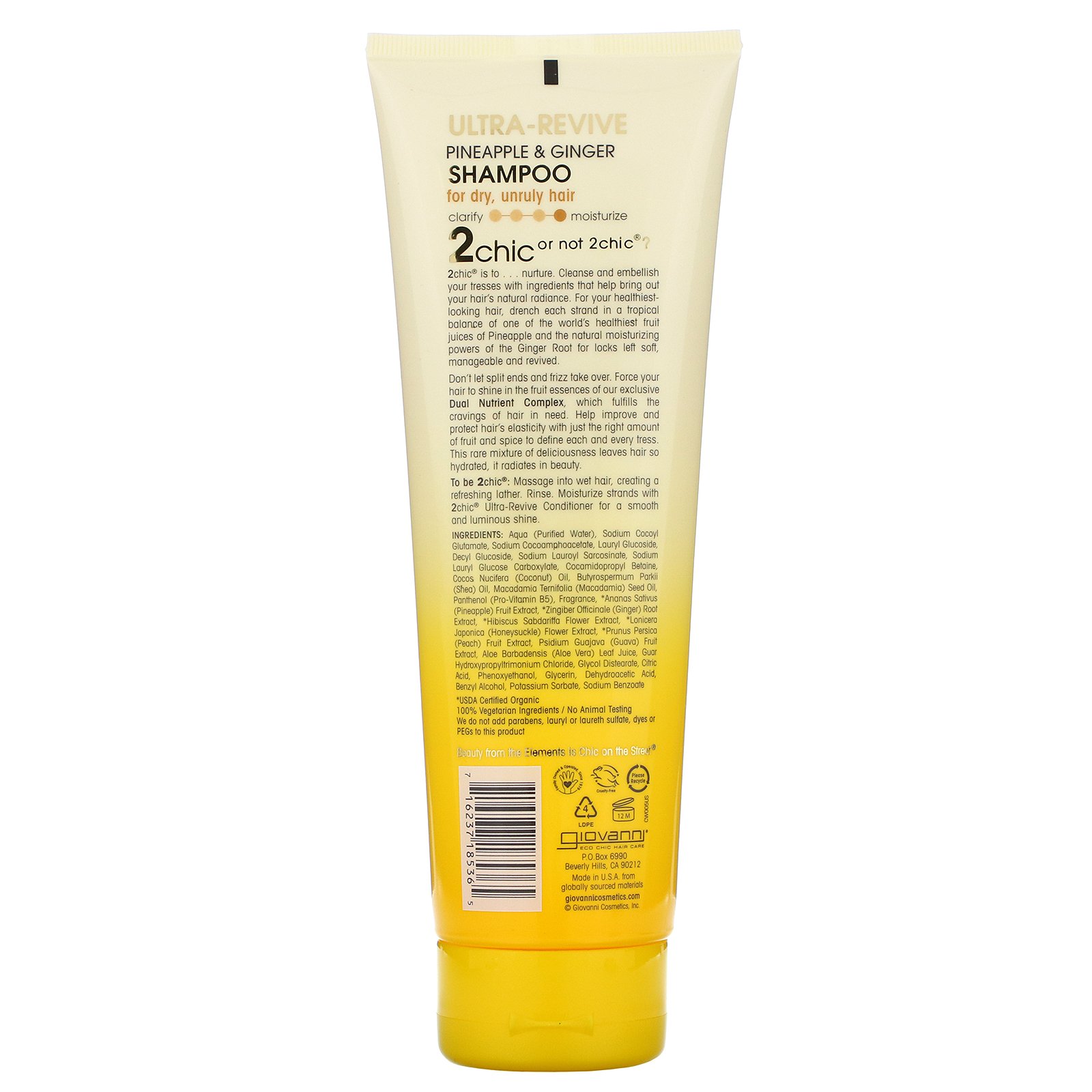 Comprar Giovanni, 2chic, Ultra-Revive Shampoo, for Dry, Unruly Hair, Pineapple & Ginger, 8.5 fl oz (250 ml) - Imagem 2