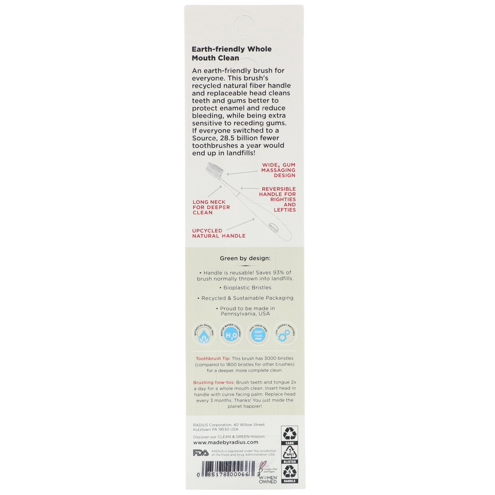 Comprar RADIUS, Source Toothbrush, Medium, 1 Replaceable Head Toothbrush - Imagem 3