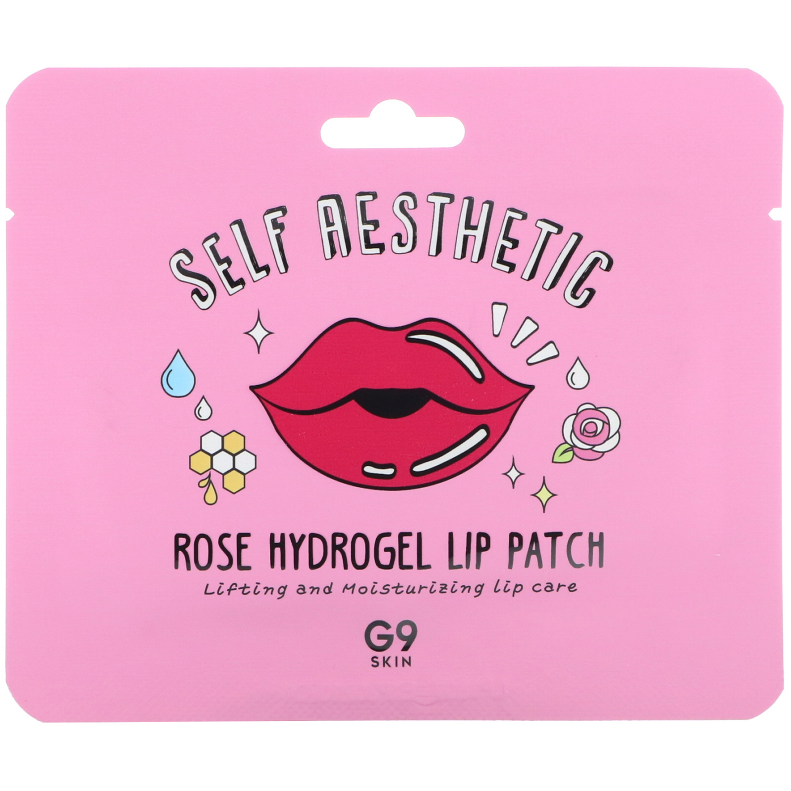 Comprar G9skin, Self Aesthetic, Rose Hydrogel Lip Patch, 5 Patches, 0.10 oz (3 g) - Imagem 3