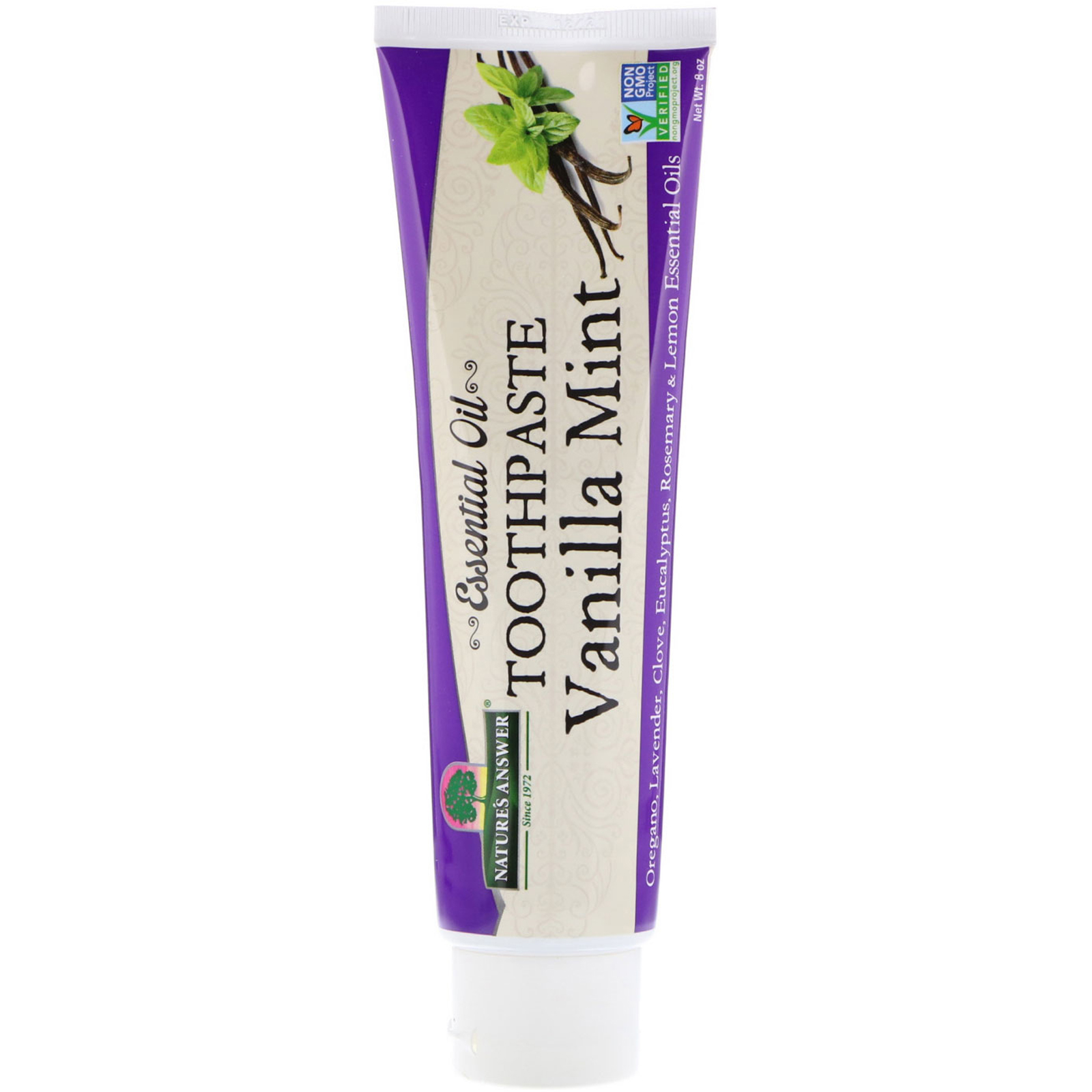 Comprar Nature's Answer, Creme Dental de Óleos Essenciais, Baunilha e Menta, 8 oz (236 ml) - Imagem 3