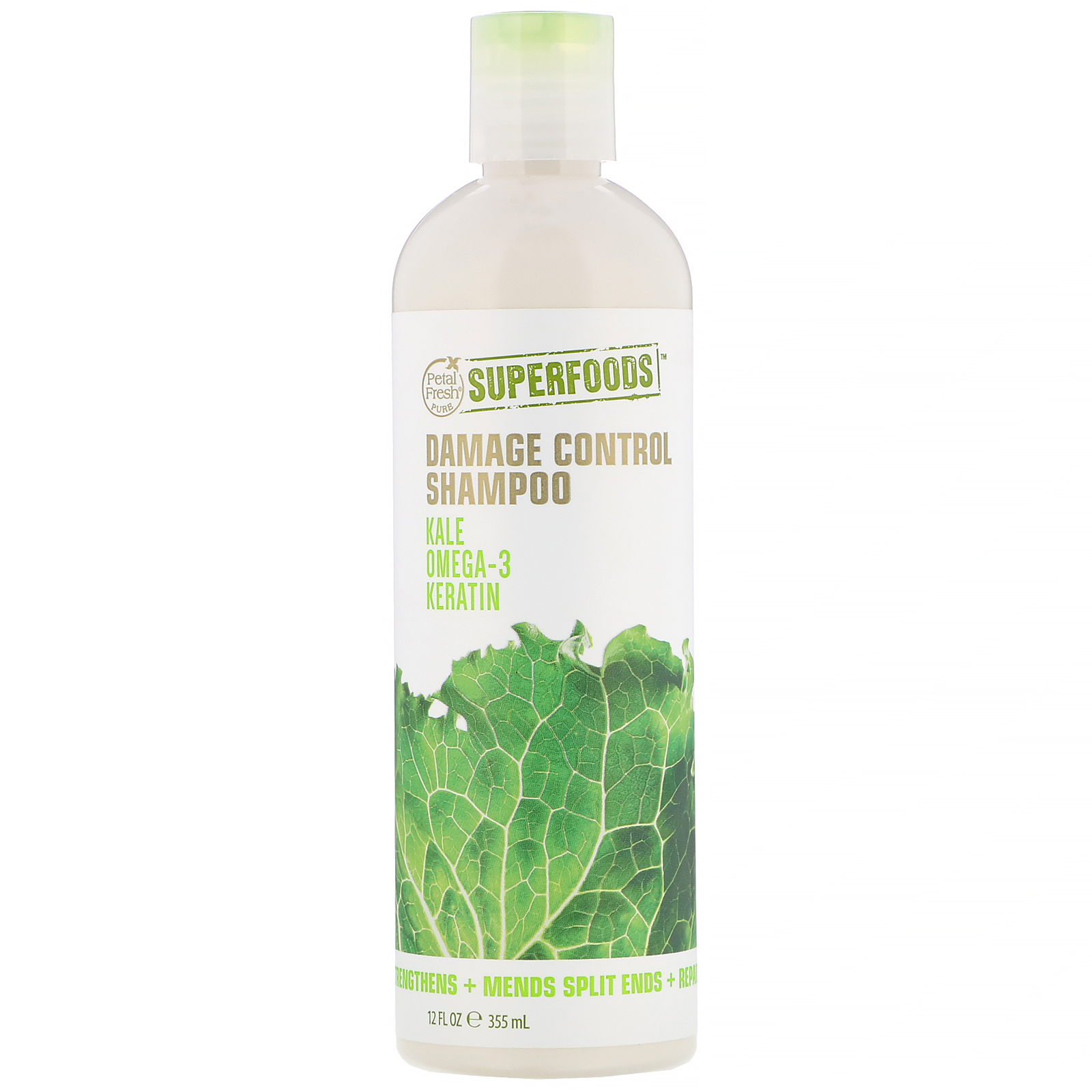 Comprar Petal Fresh, Pure, SuperFoods, Damage Control Shampoo, Kale, Omega 3 & Keratin, 12 fl oz (355 ml)