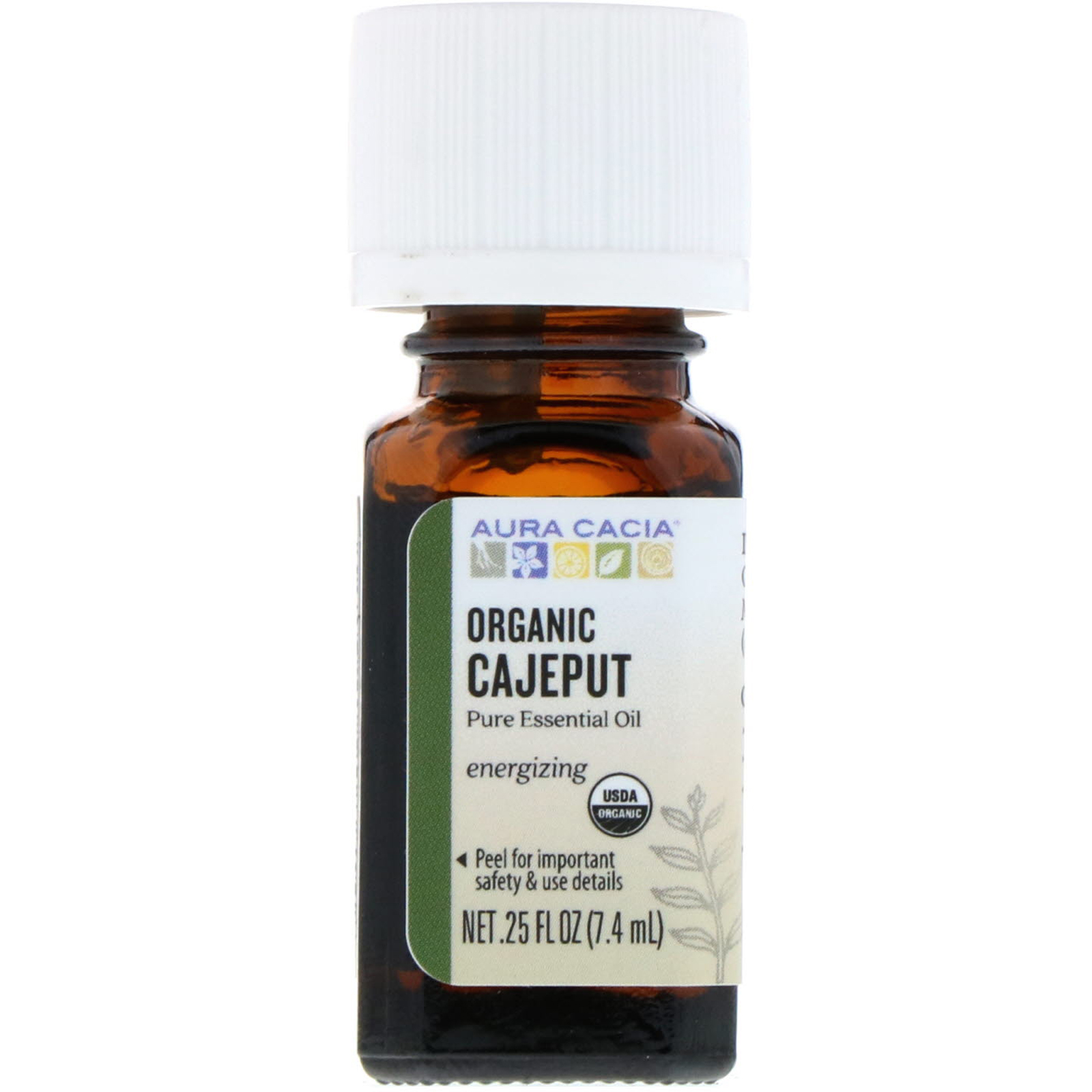Comprar Aura Cacia, Pure Essential Oil, Organic Cajeput, .25 fl oz (7.4 ml)