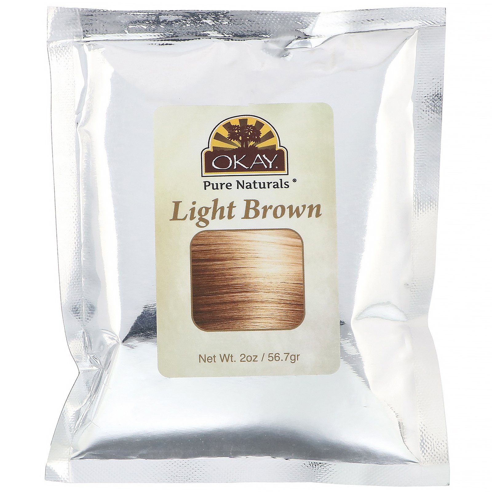 Comprar Okay Pure Naturals, Tintura Natural Vegetal para Cabelo com Henna, Marrom Claro, 56,7 g (2 oz) - Imagem 3