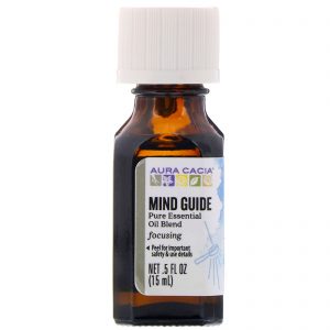 Comprar Aura Cacia, Mistura Pura de Óleos Essenciais, Guia Mental, 0,5 fl oz (15 ml)